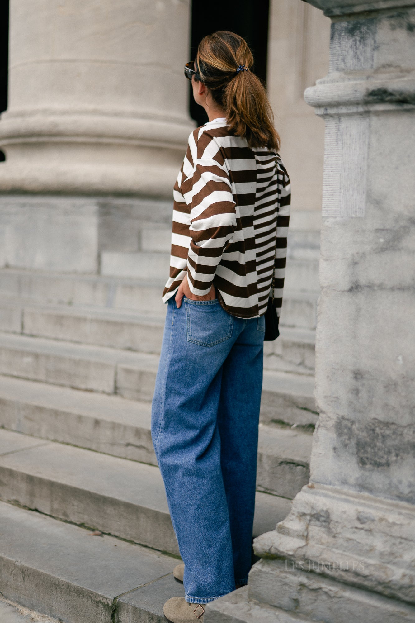Teonna striped longsleeve brown