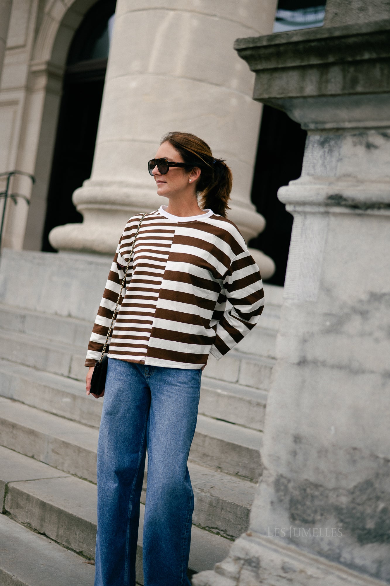Teonna striped longsleeve brown