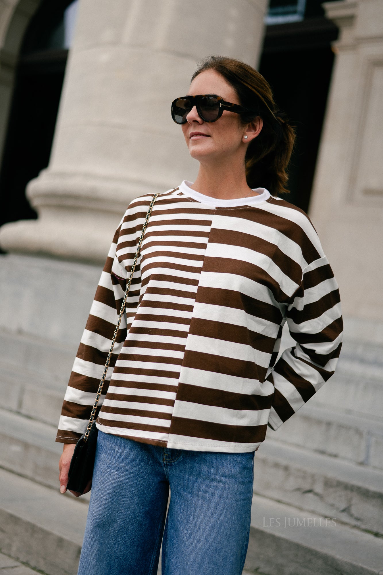 Teonna striped longsleeve brown