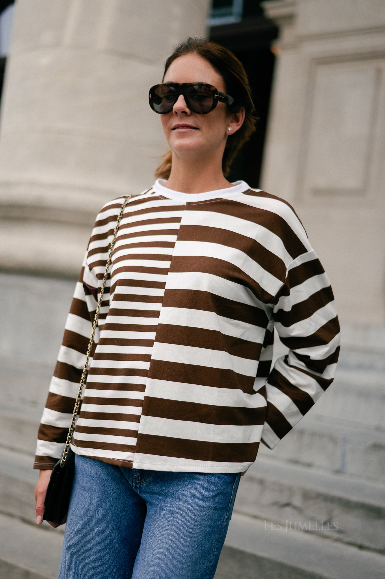 Teonna striped longsleeve brown