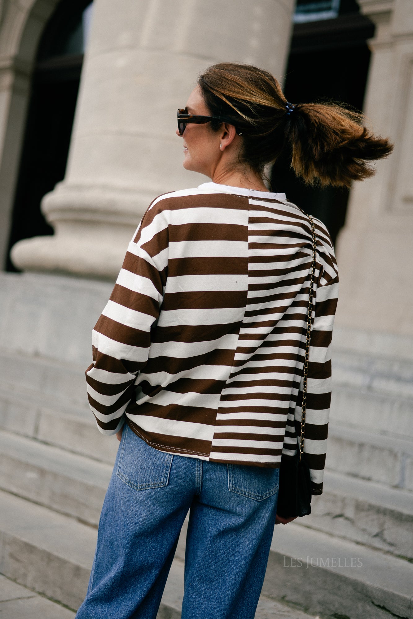 Teonna striped longsleeve brown