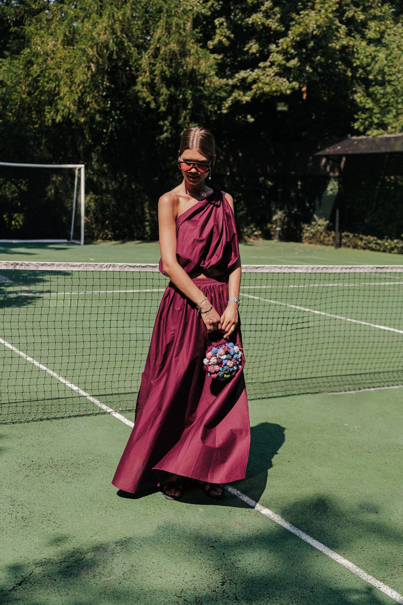 Fran long skirt burgundy