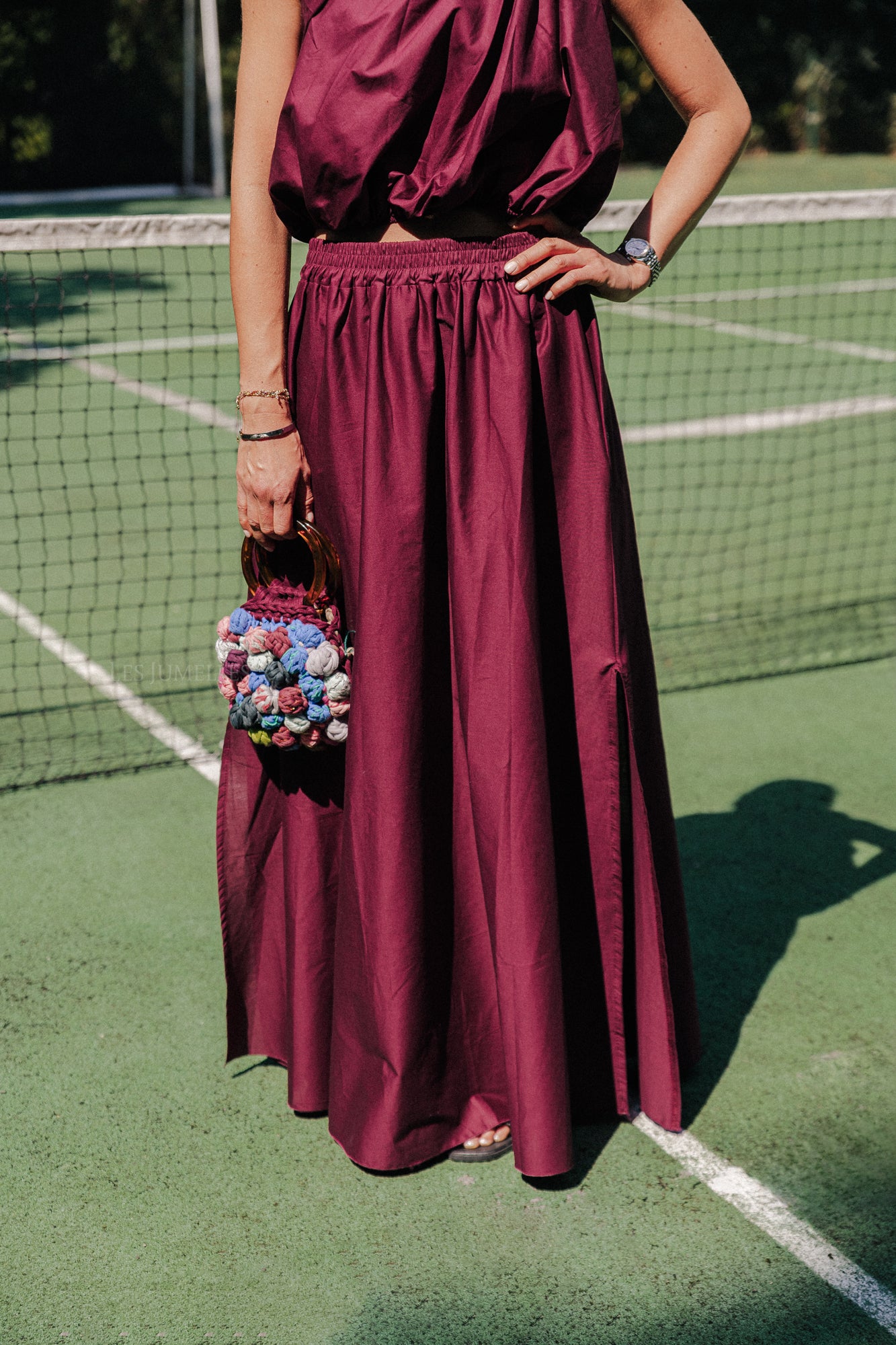 Fran long skirt burgundy