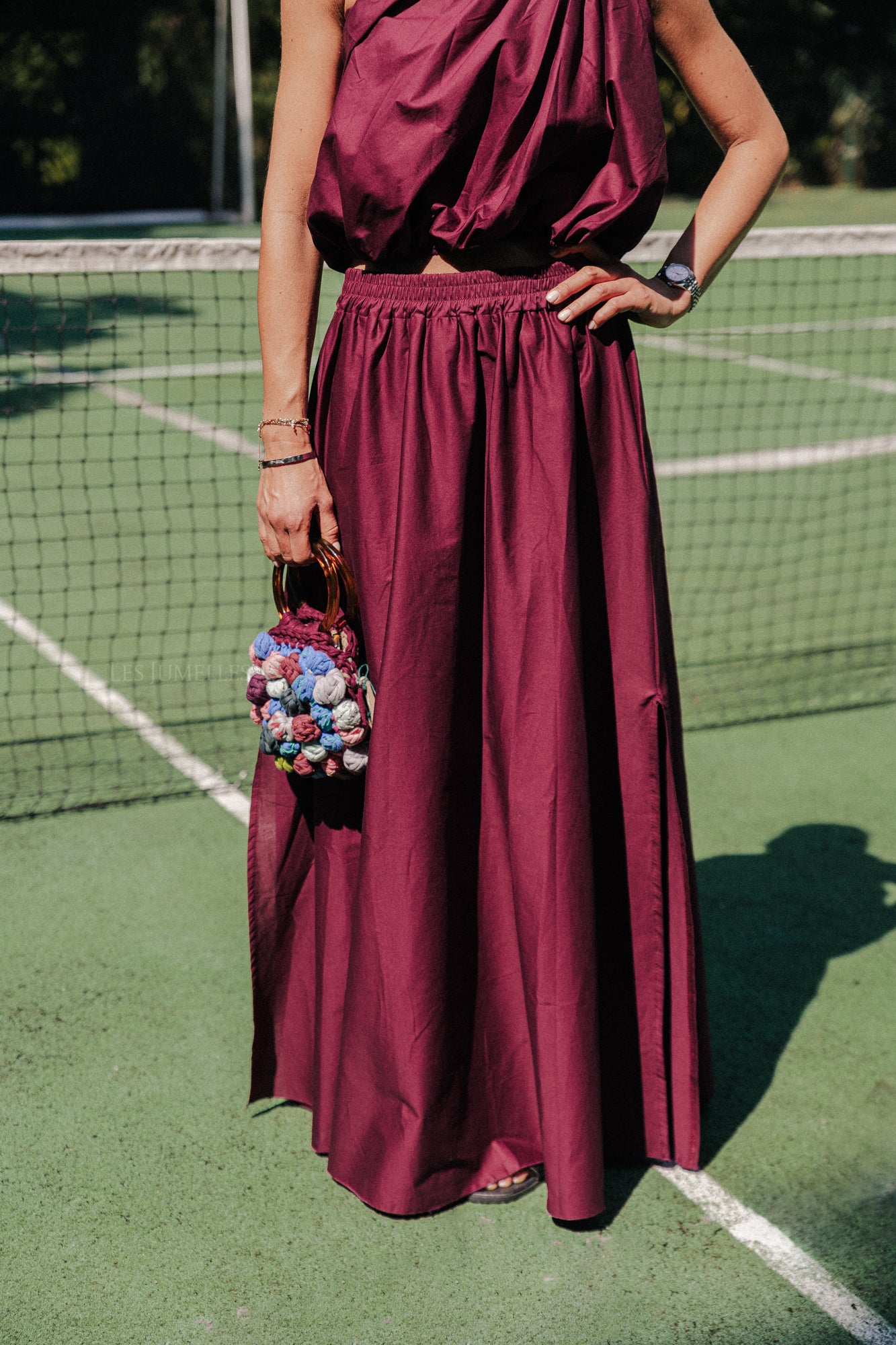 Fran long skirt burgundy