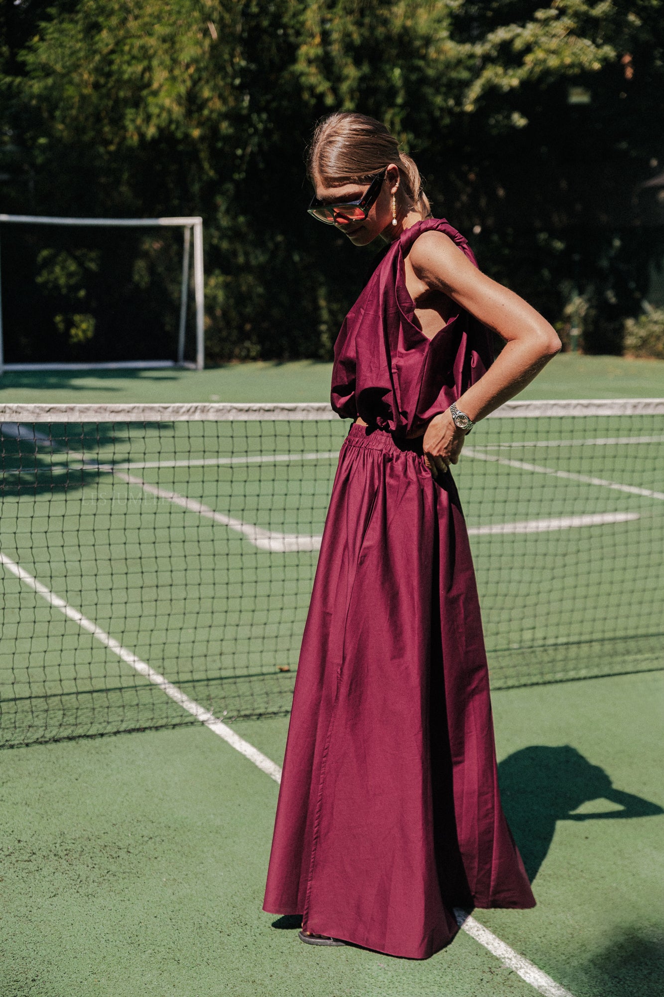 Fran long skirt burgundy