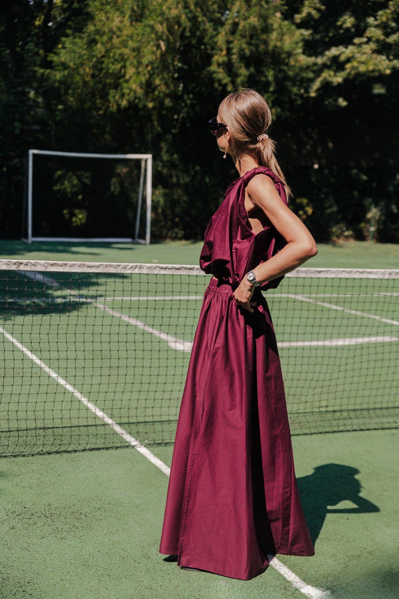 Fran long skirt burgundy