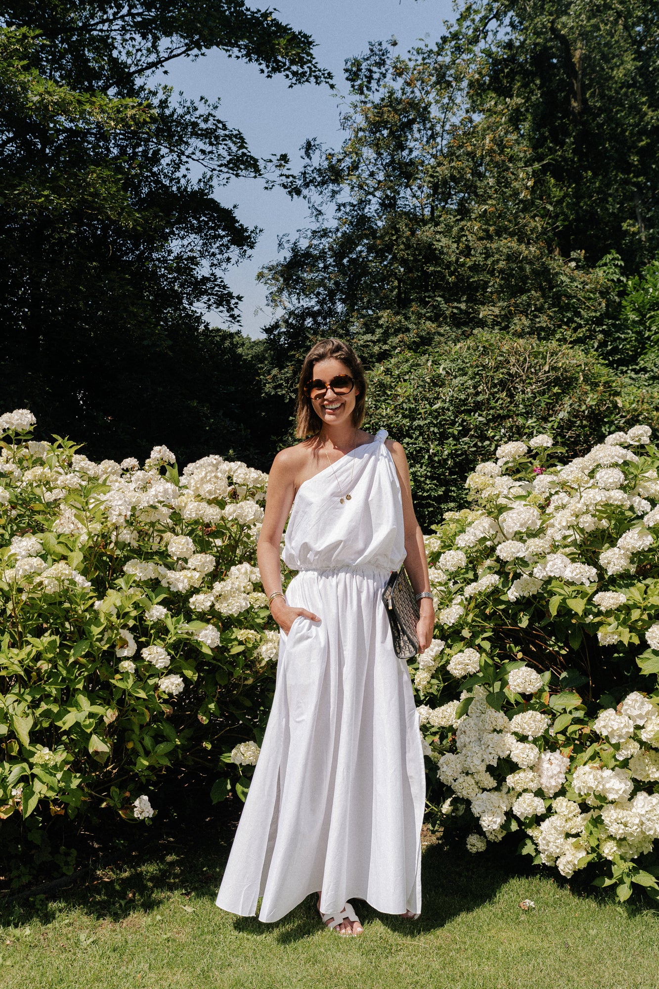 Haut asymétrique Fran blanc