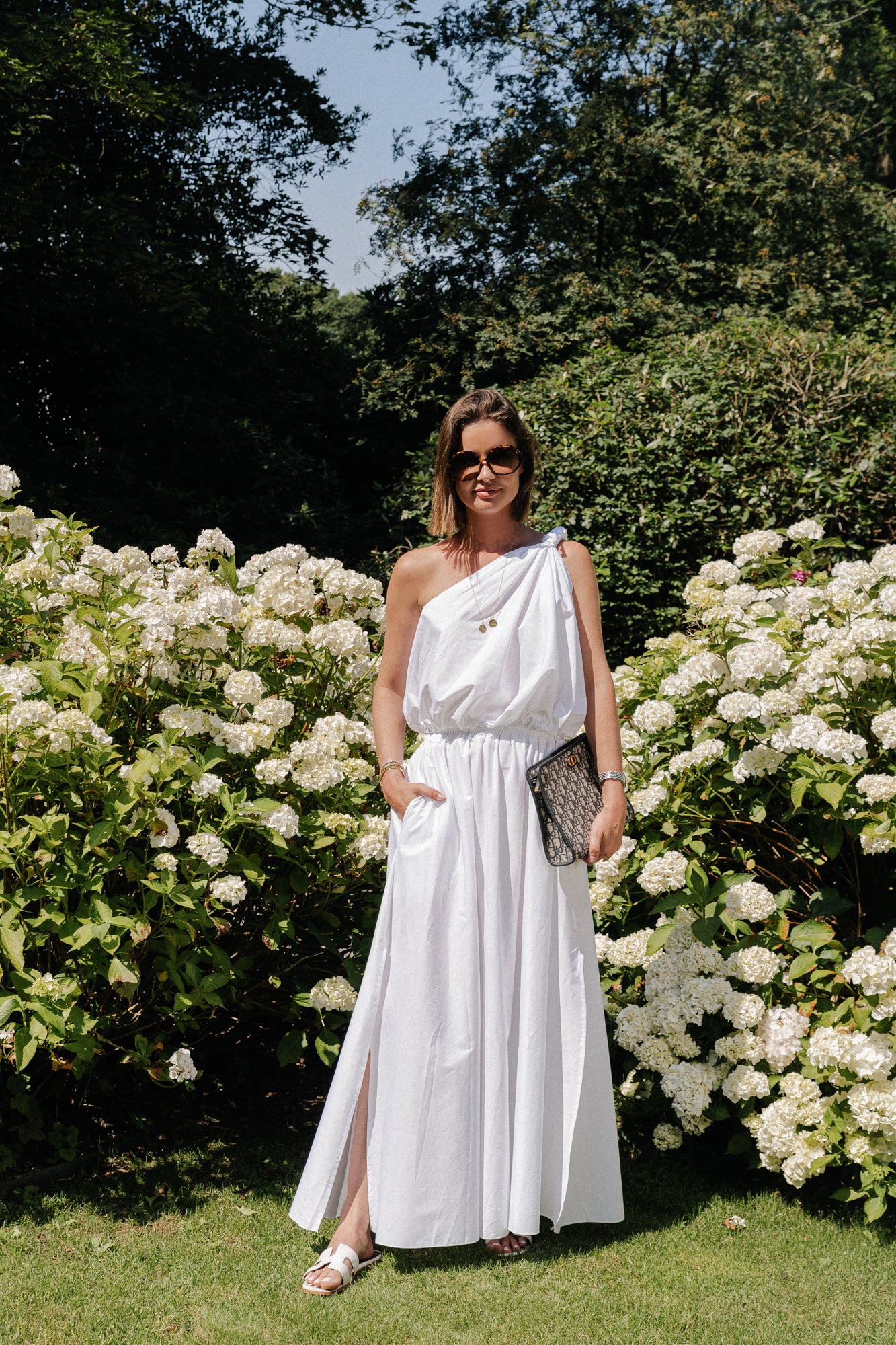 Haut asymétrique Fran blanc