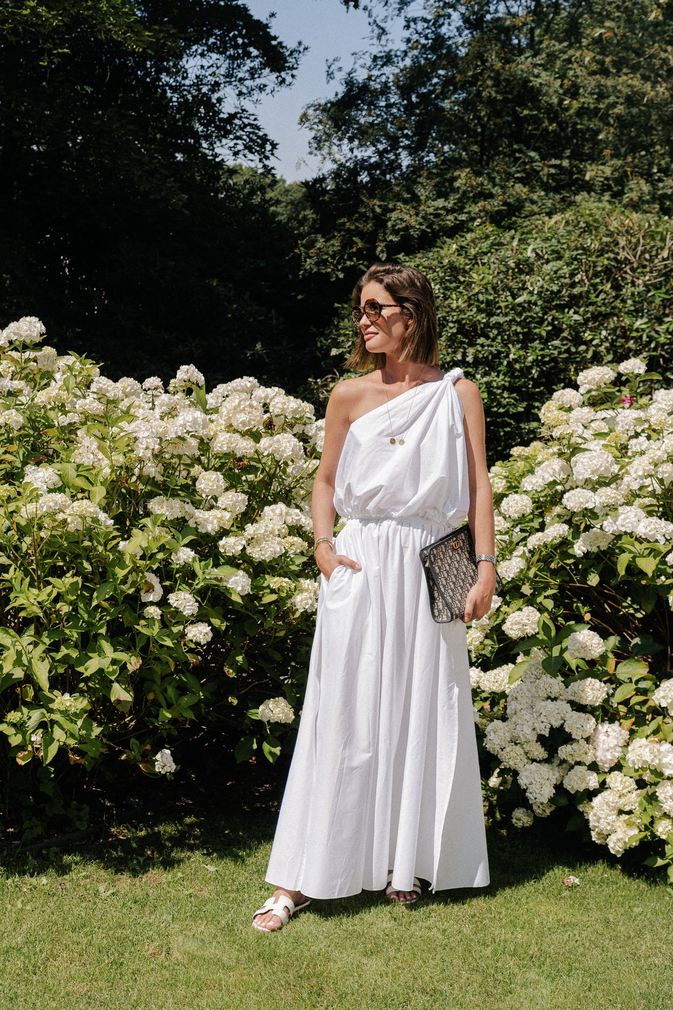 Haut asymétrique Fran blanc