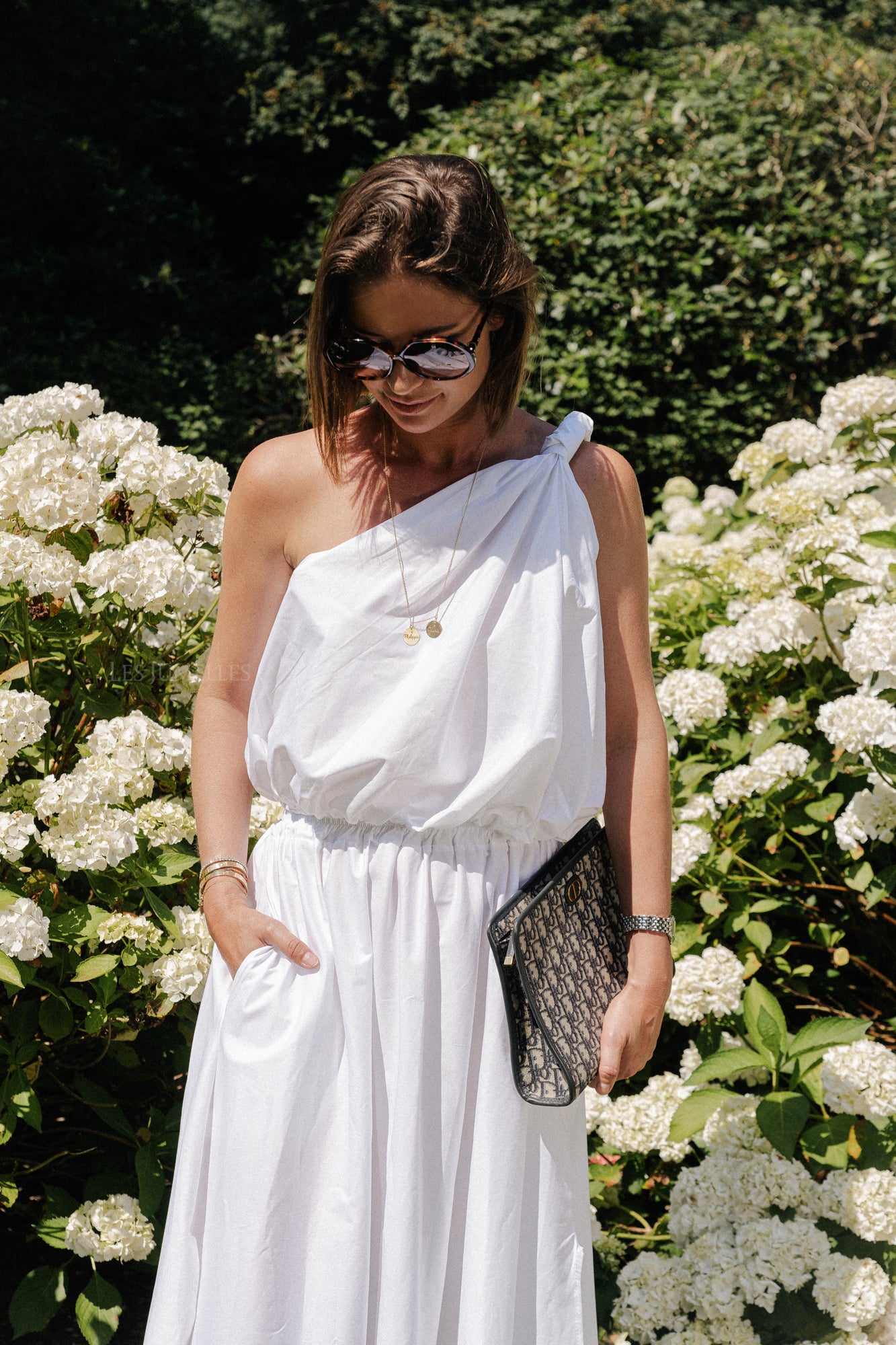 Haut asymétrique Fran blanc