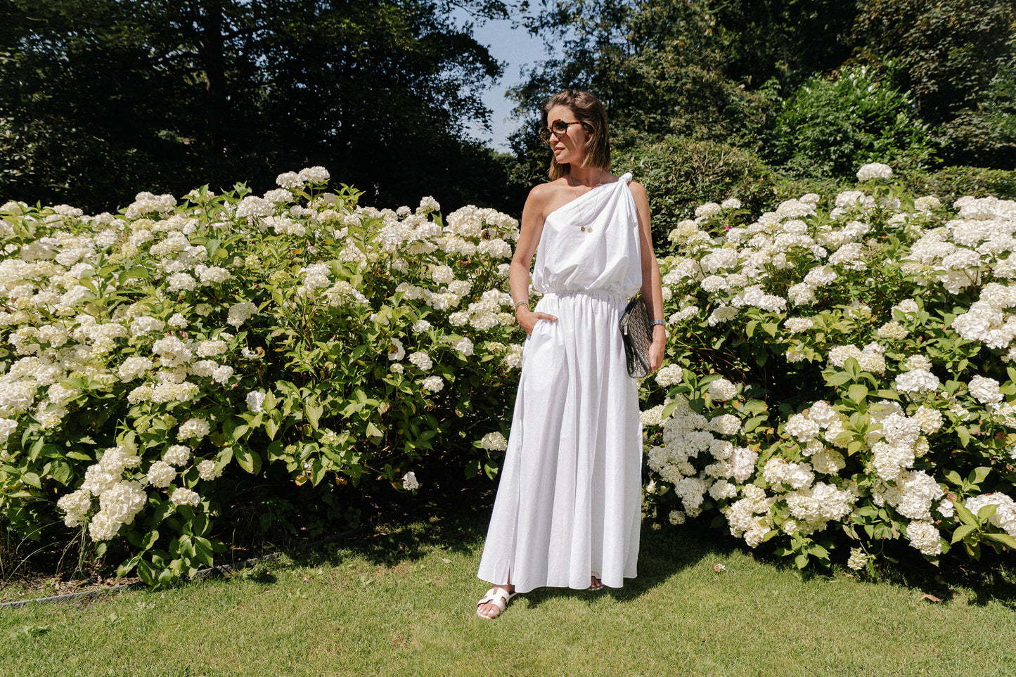 Haut asymétrique Fran blanc