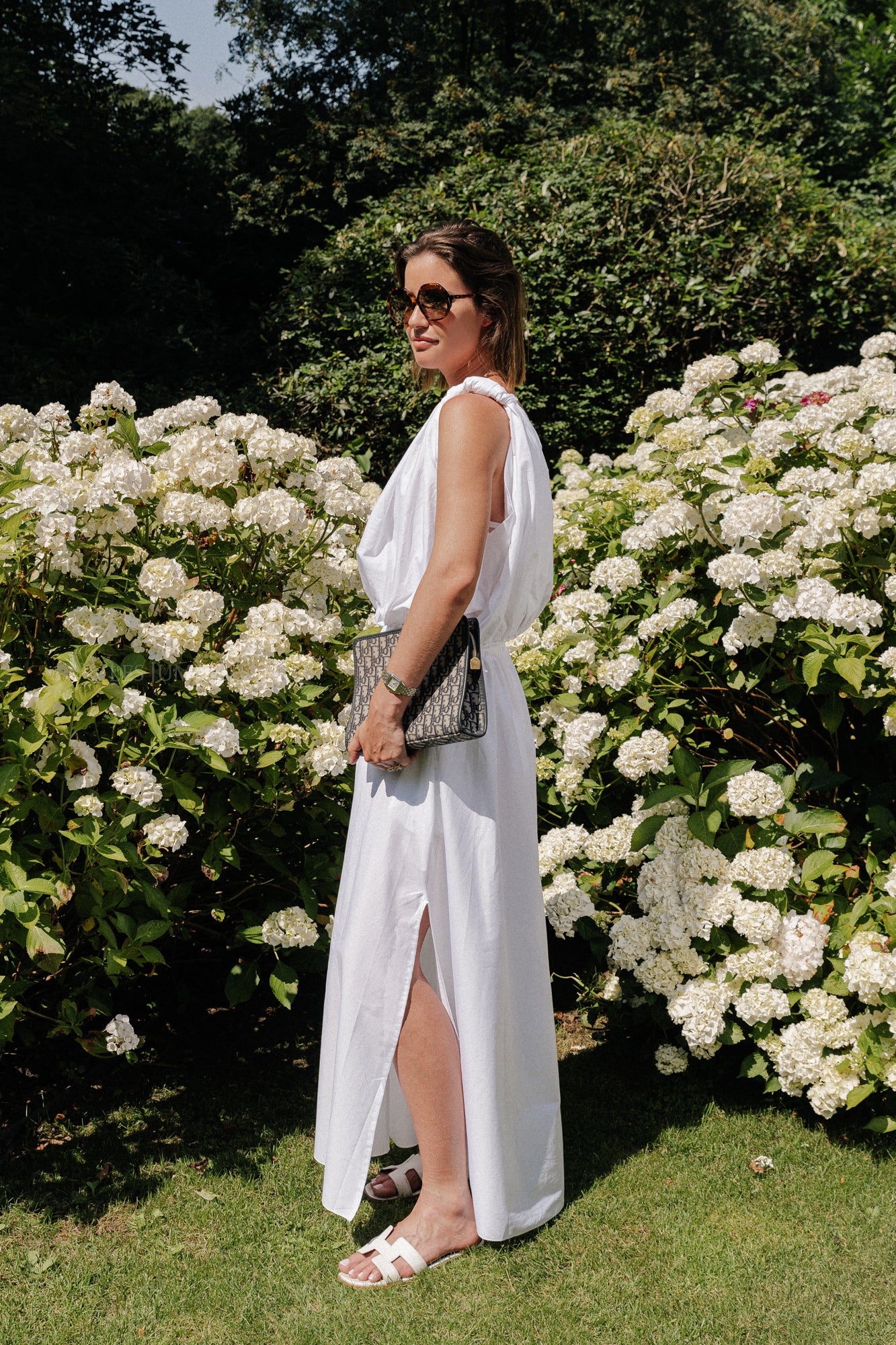 Haut asymétrique Fran blanc