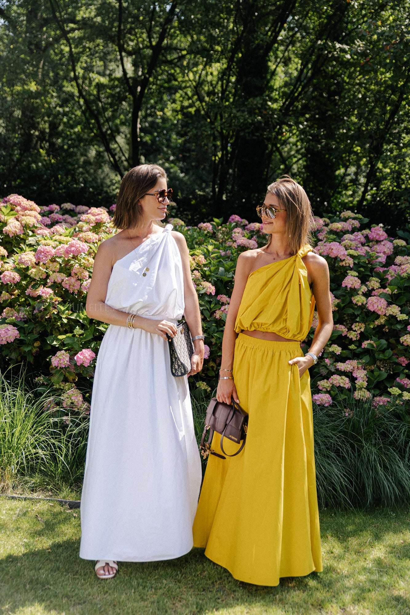Fran one shoulder top ochre