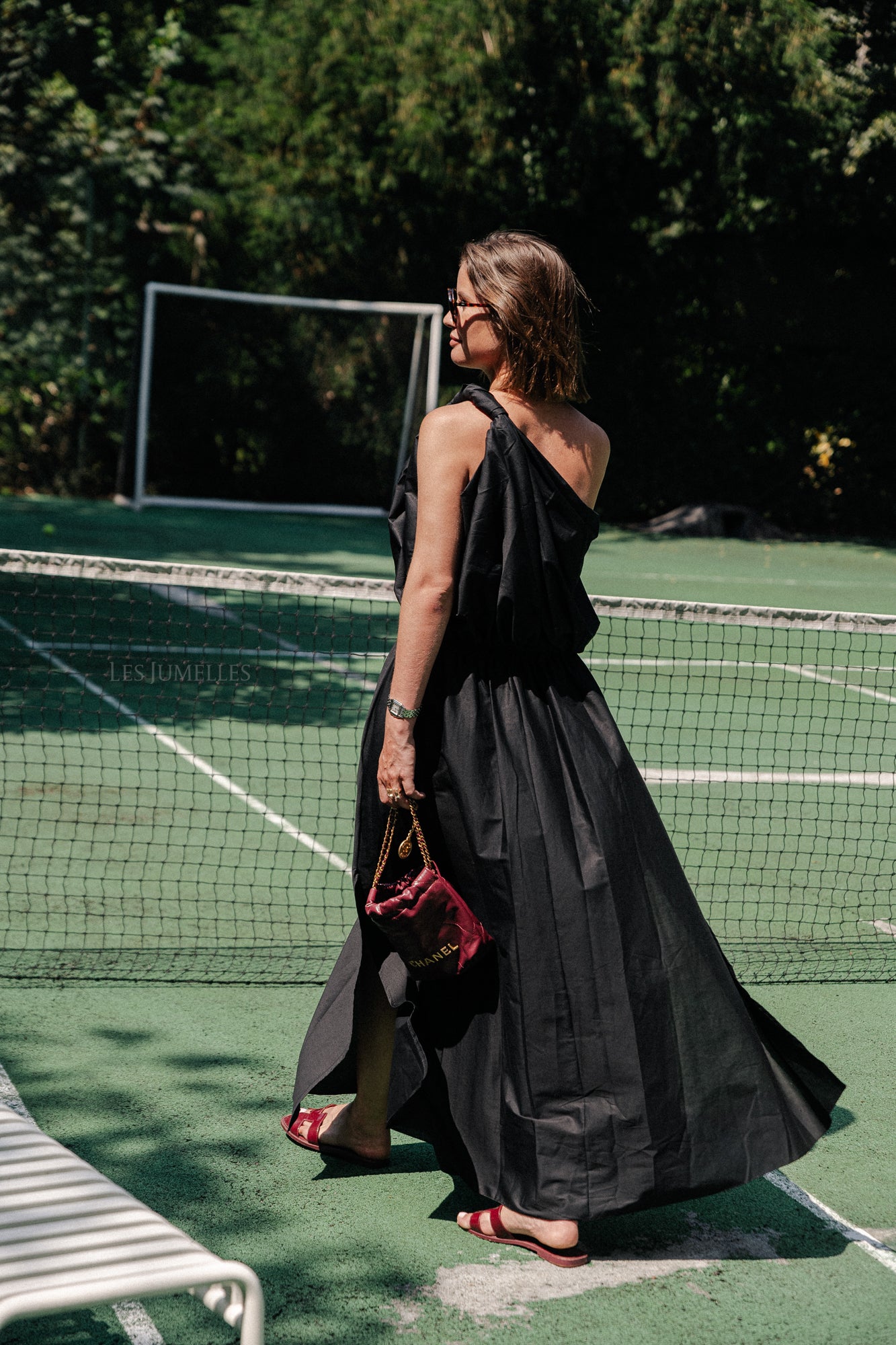 Fran one shoulder top black