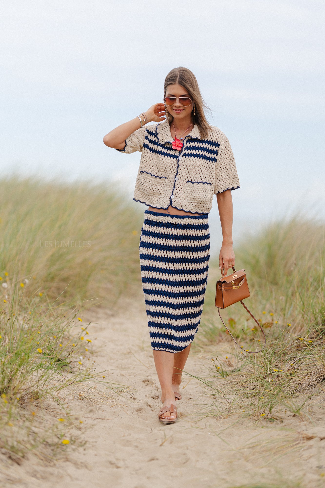 Chiara Häkelset in Marineblau