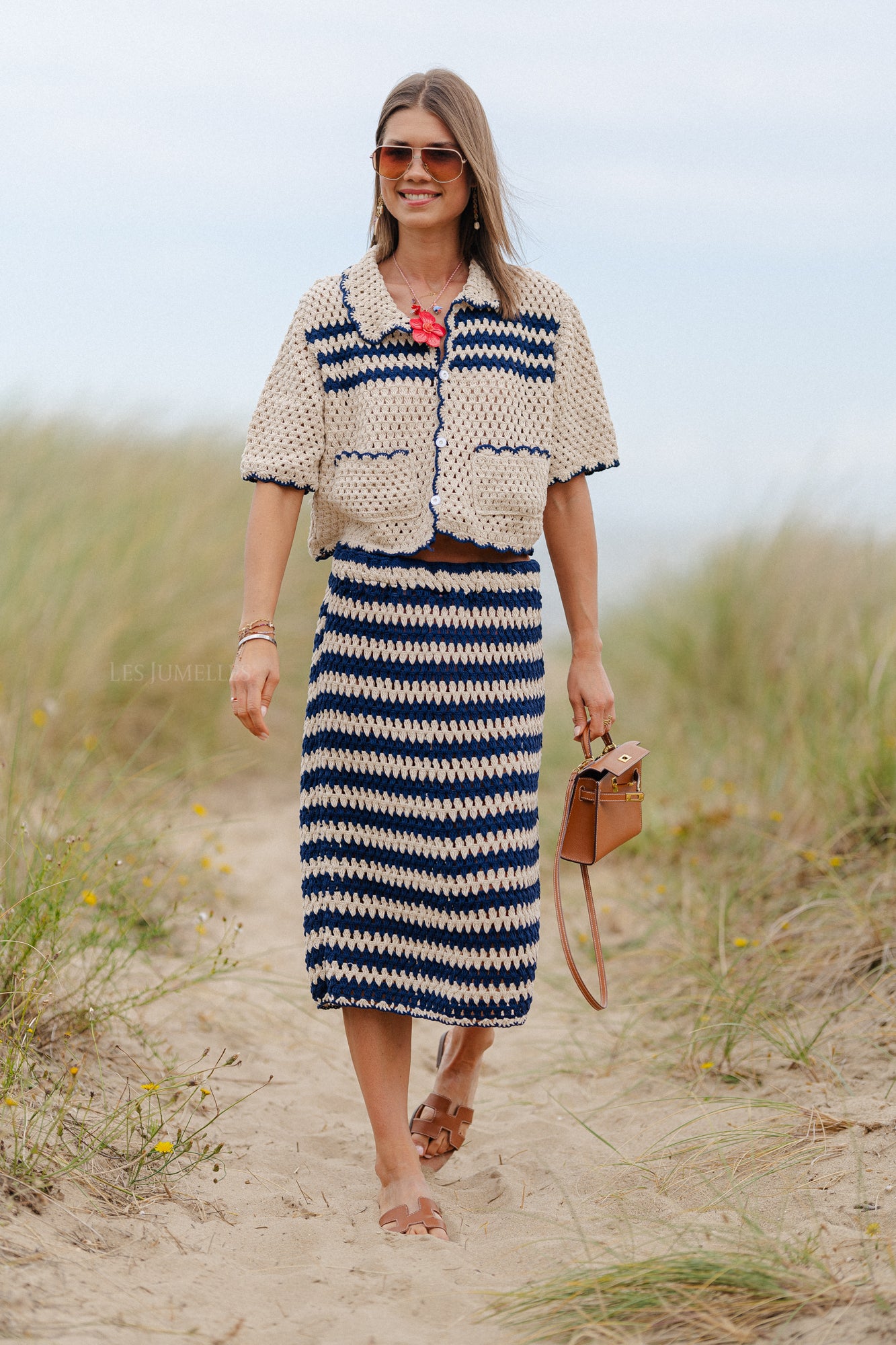 Chiara Häkelset in Marineblau