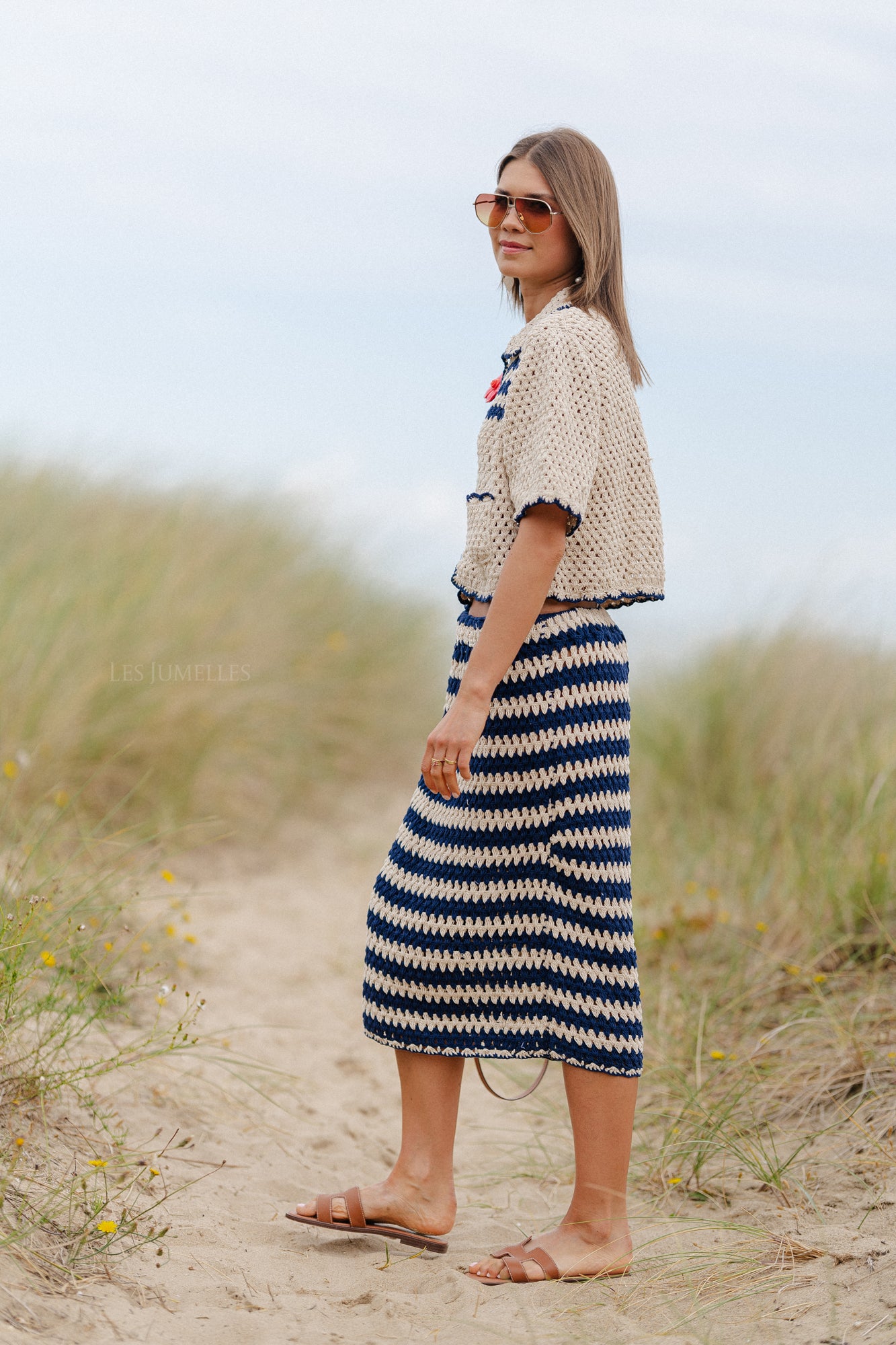 Chiara Häkelset in Marineblau