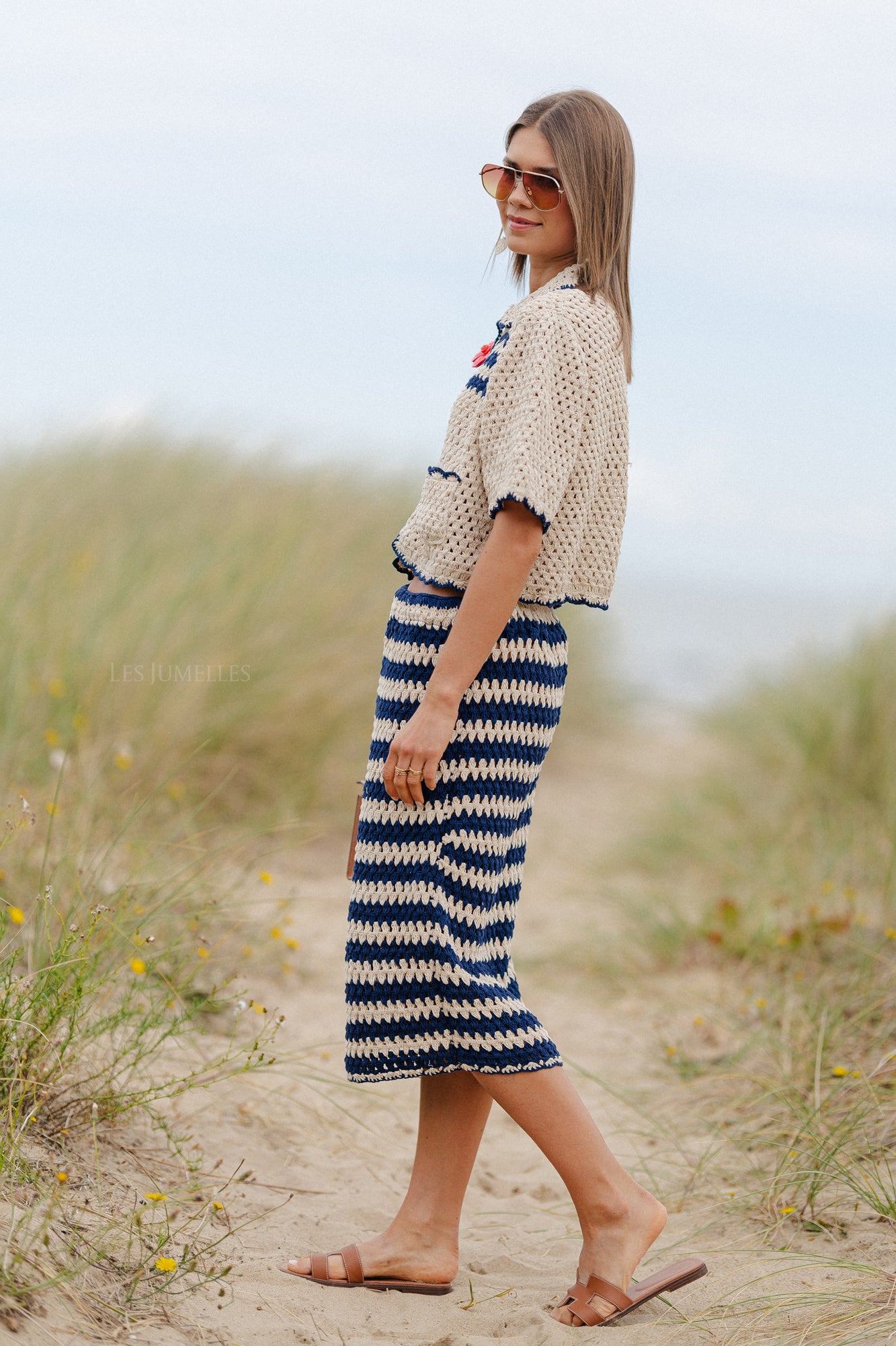 Chiara Häkelset in Marineblau