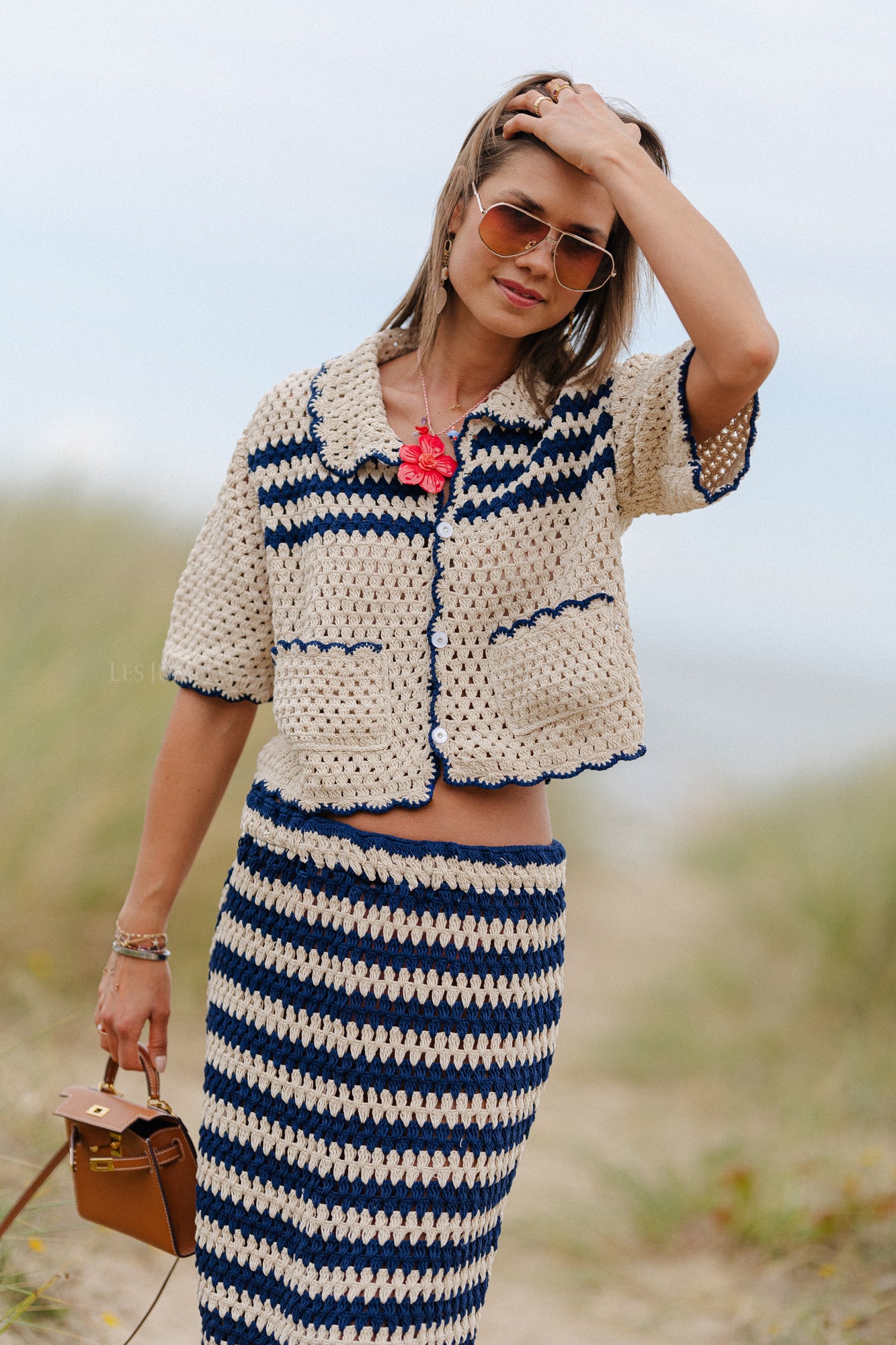 Chiara Häkelset in Marineblau
