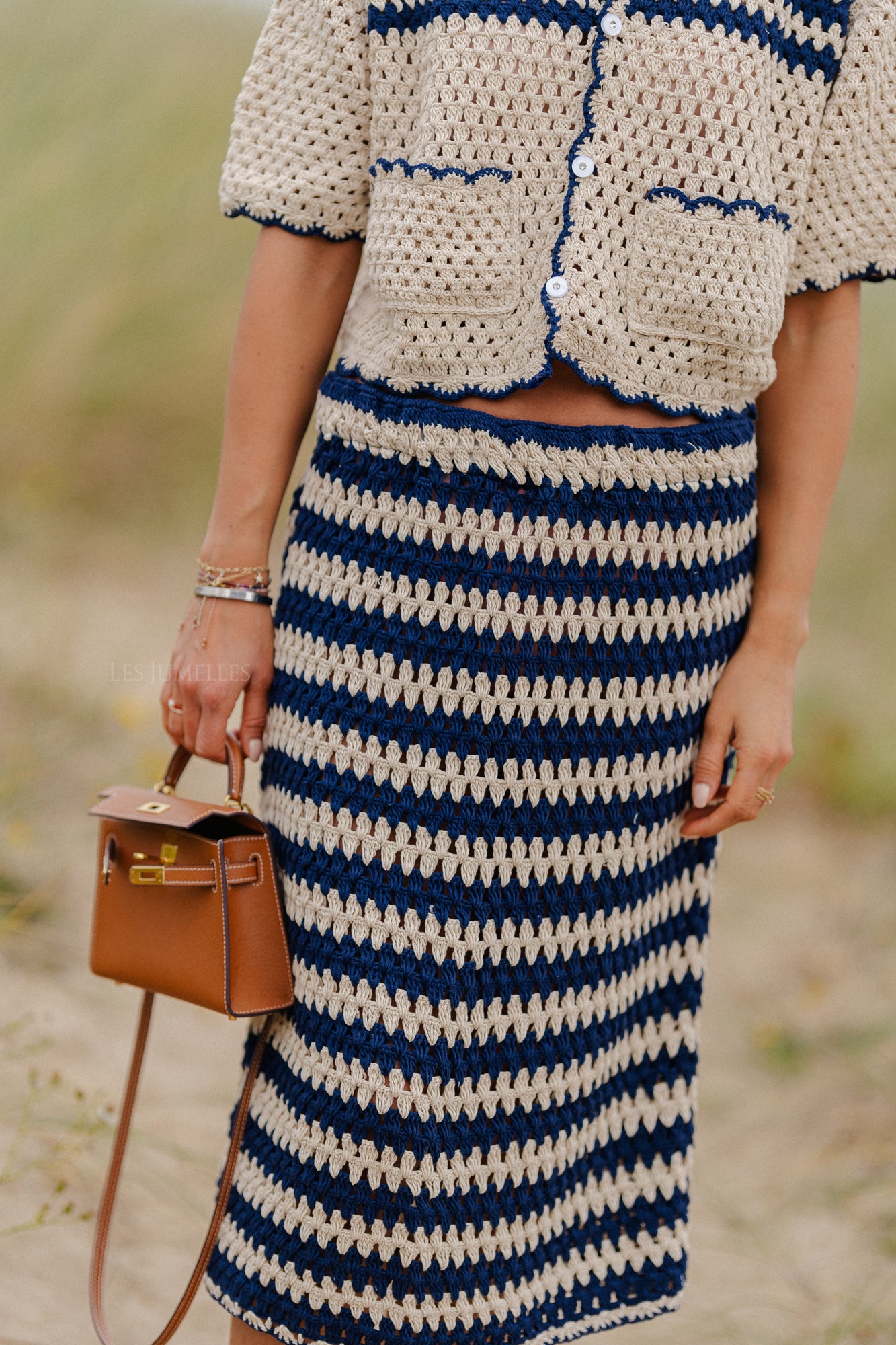 Chiara Häkelset in Marineblau