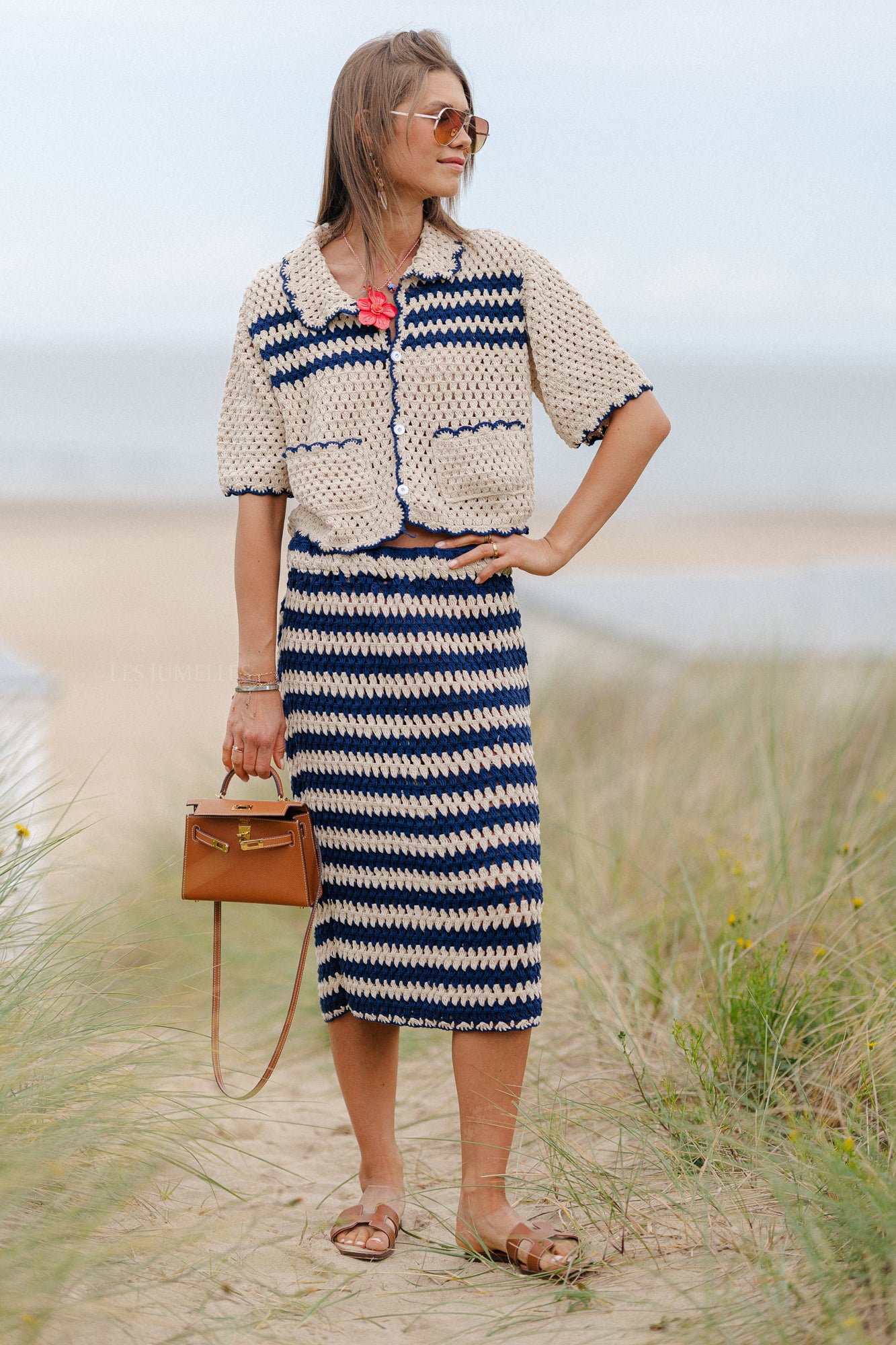 Chiara Häkelset in Marineblau