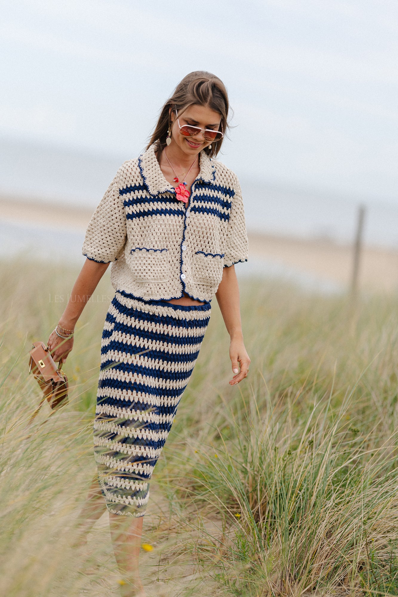 Chiara Häkelset in Marineblau