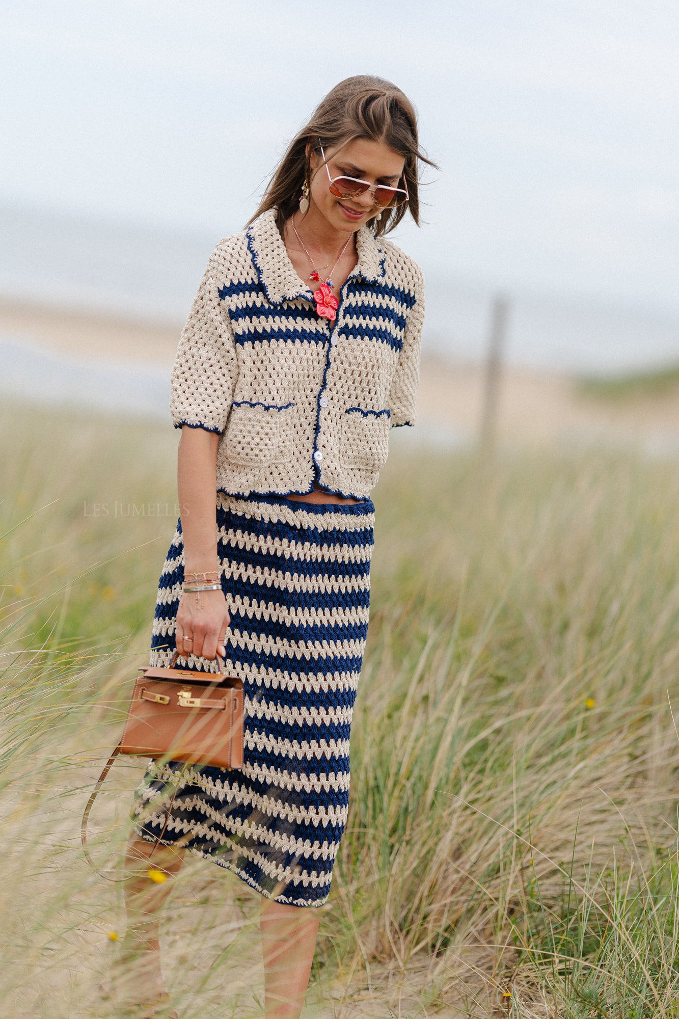 Chiara Häkelset in Marineblau