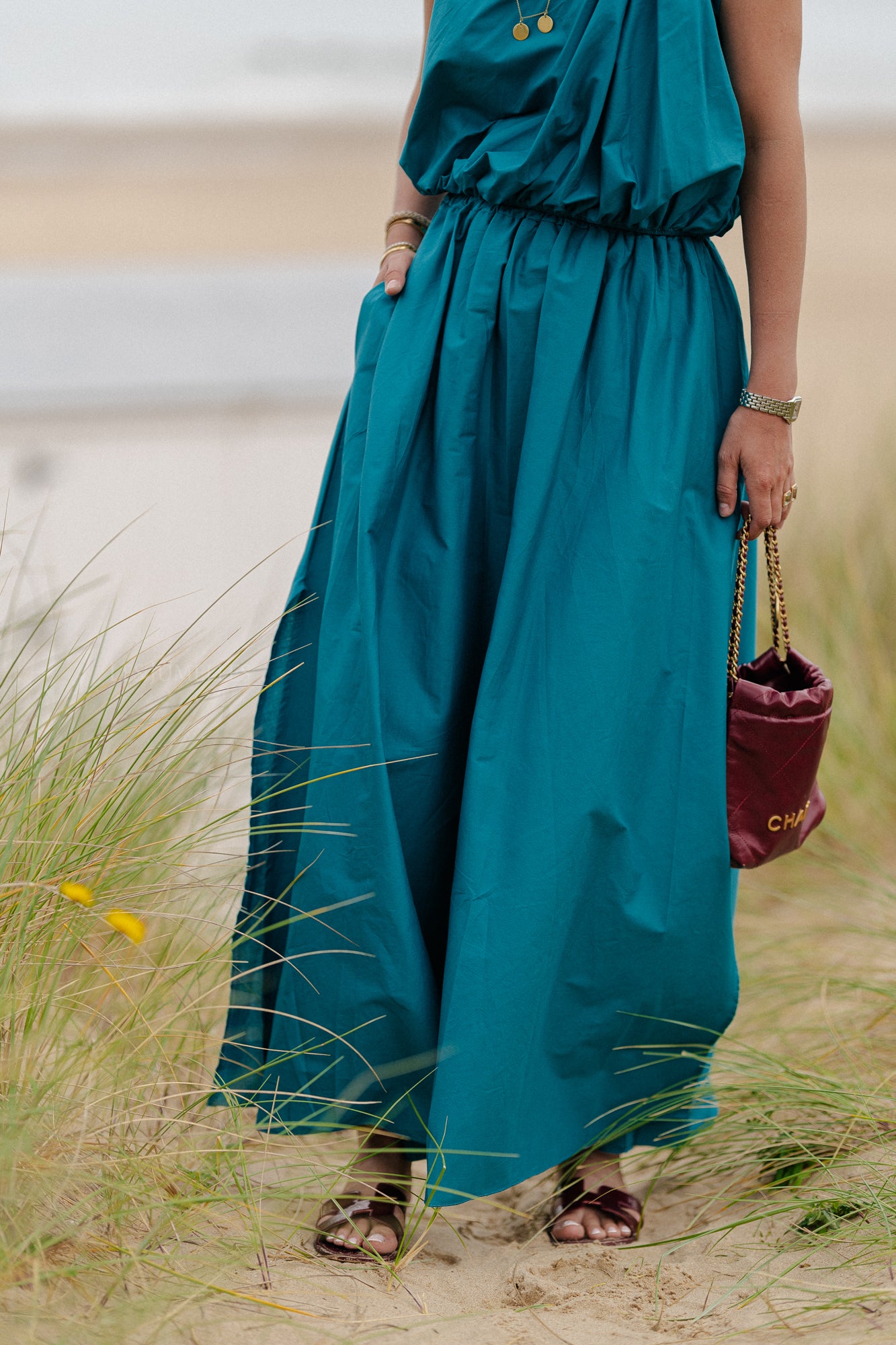 Fran long skirt harbor blue