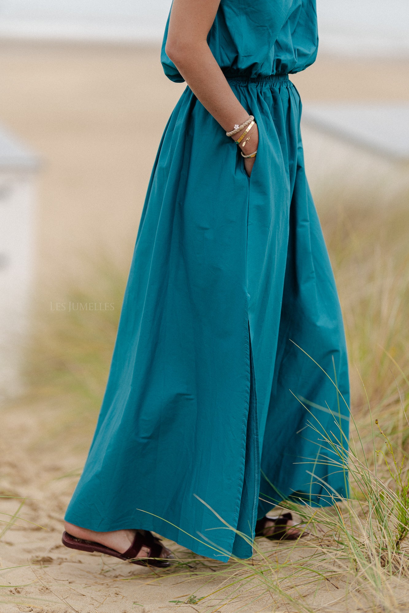 Fran long skirt harbor blue