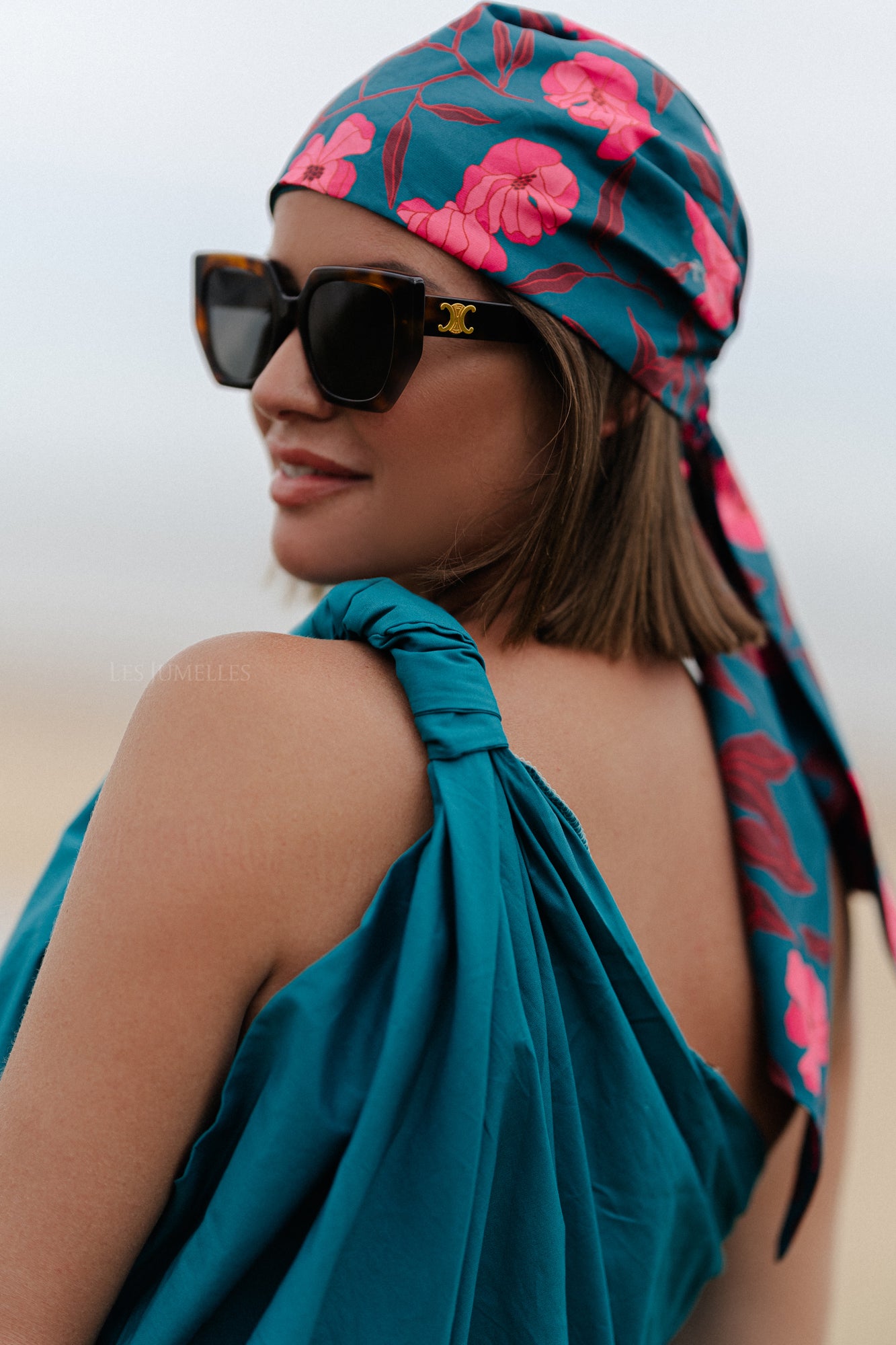 Fran one shoulder top harbor blue