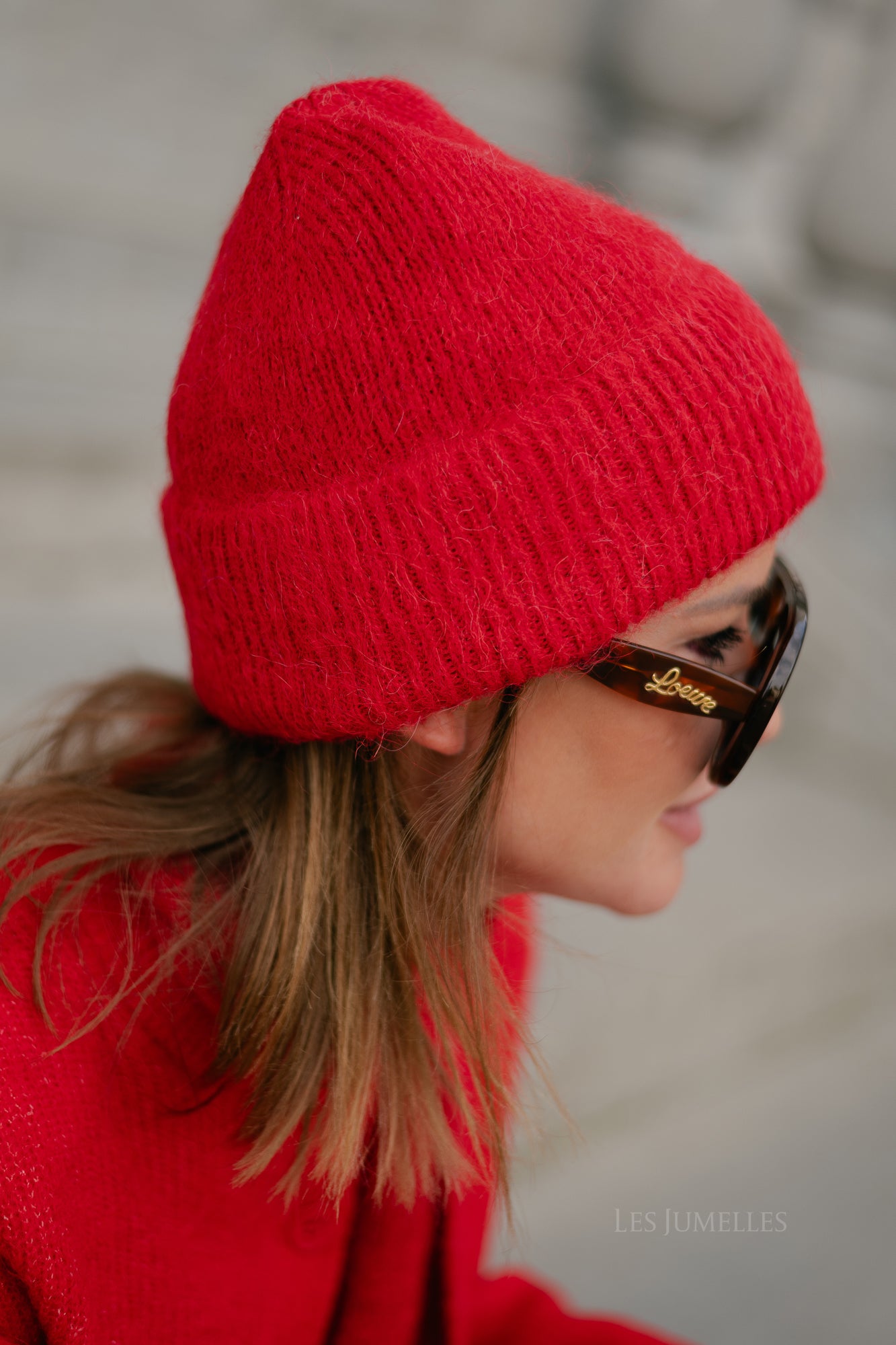 SLFFiona alpaca blend beanie equestrian red