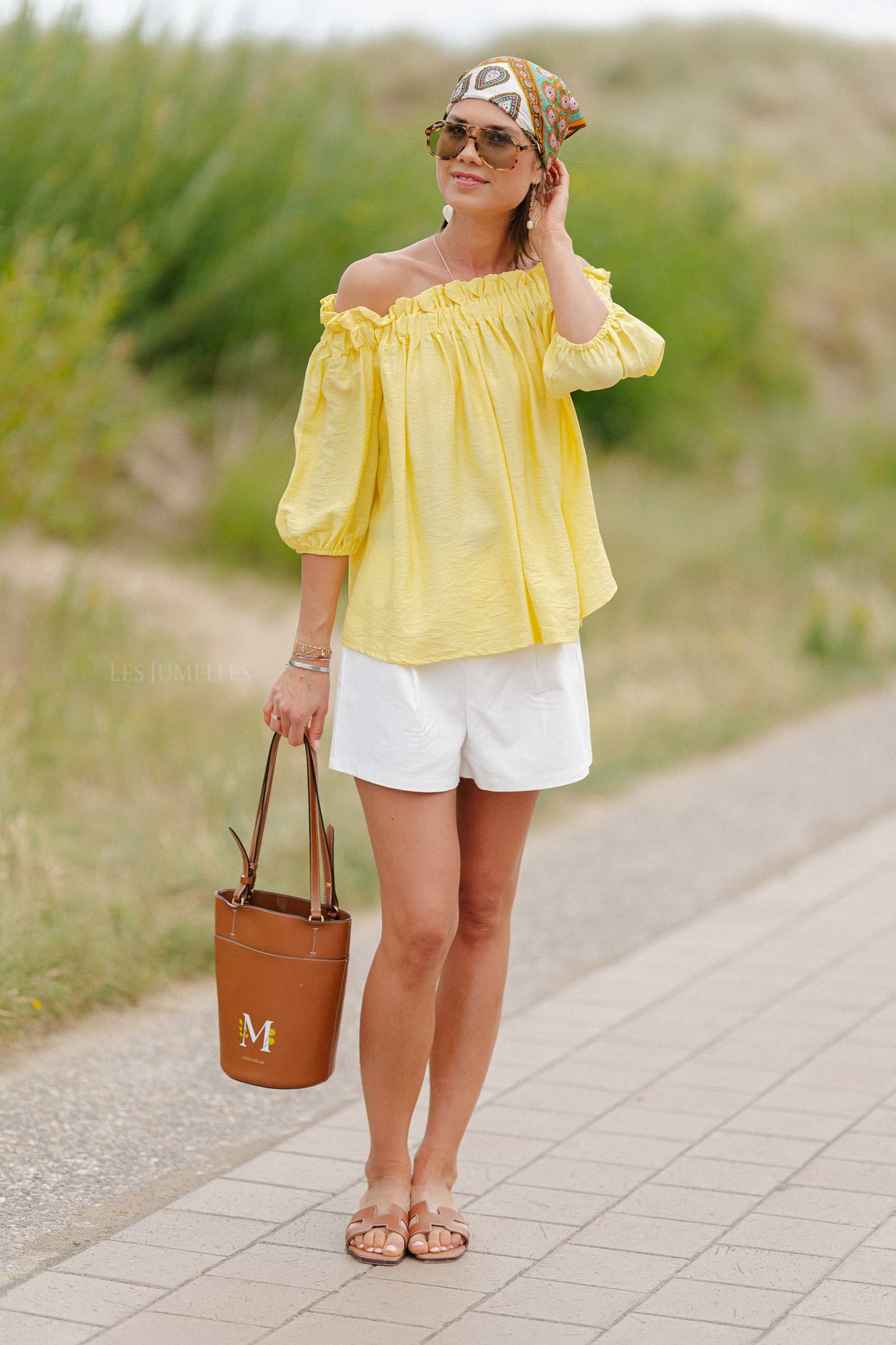 Anabel Off-Shoulder Bluse Gelb