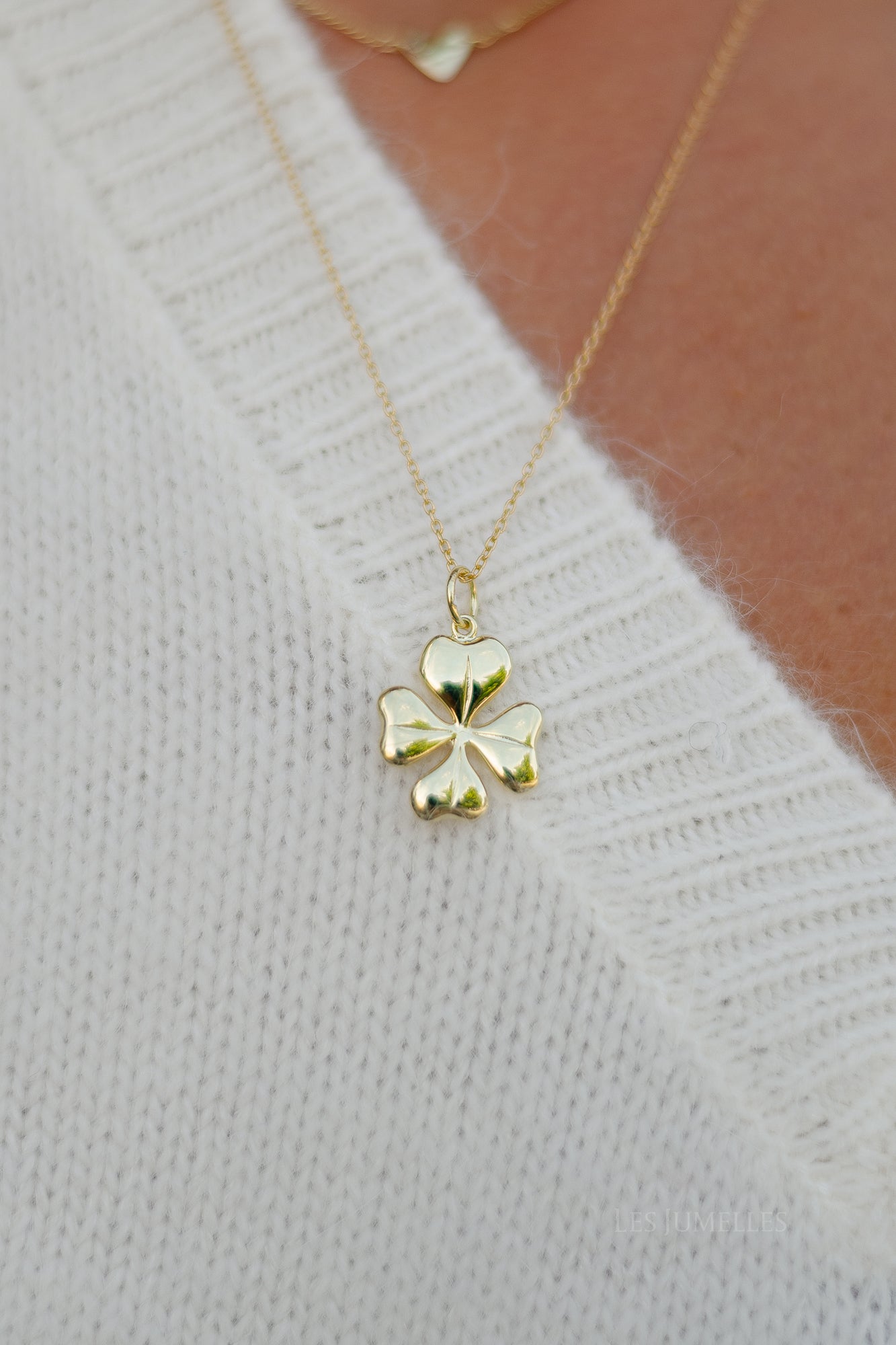 Lucky shamrock charm gold plated