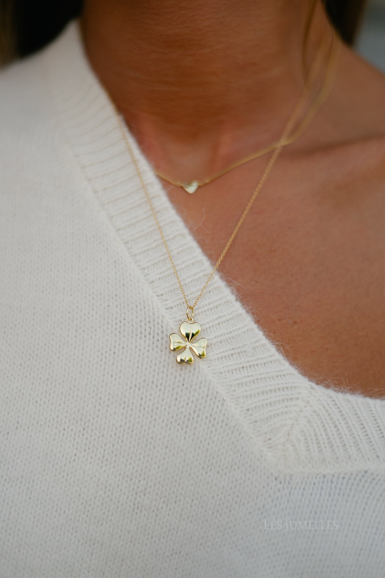 Lucky shamrock charm gold plated