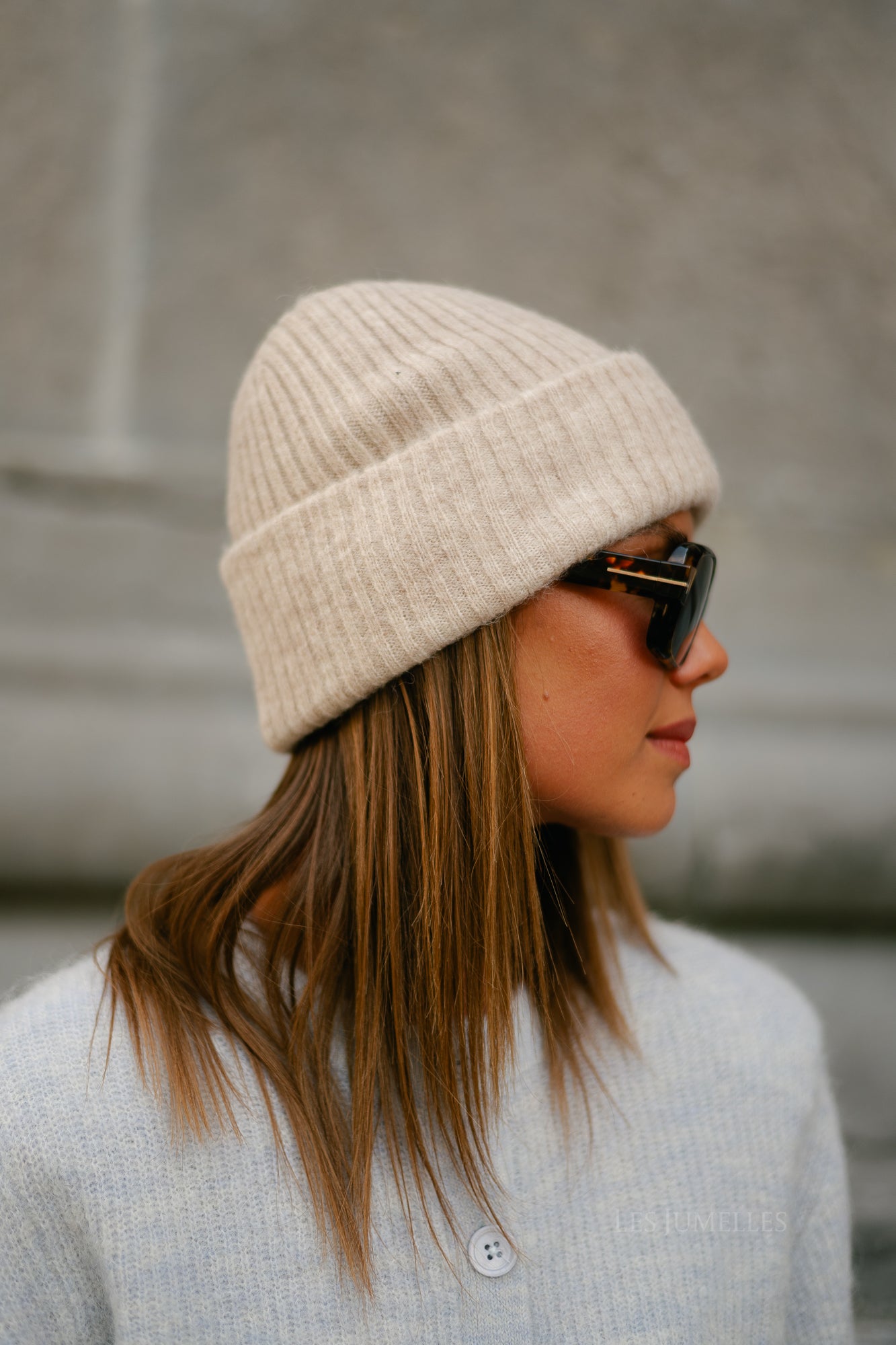 SLFLulu wool blend knit beanie birch melange