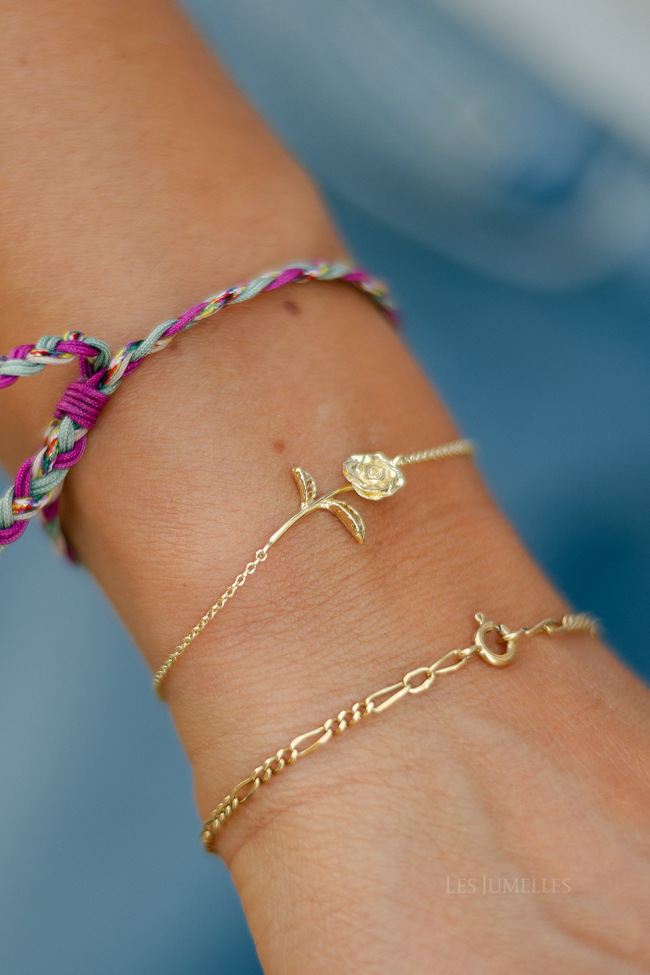 Honourable rose bracelet gold plated