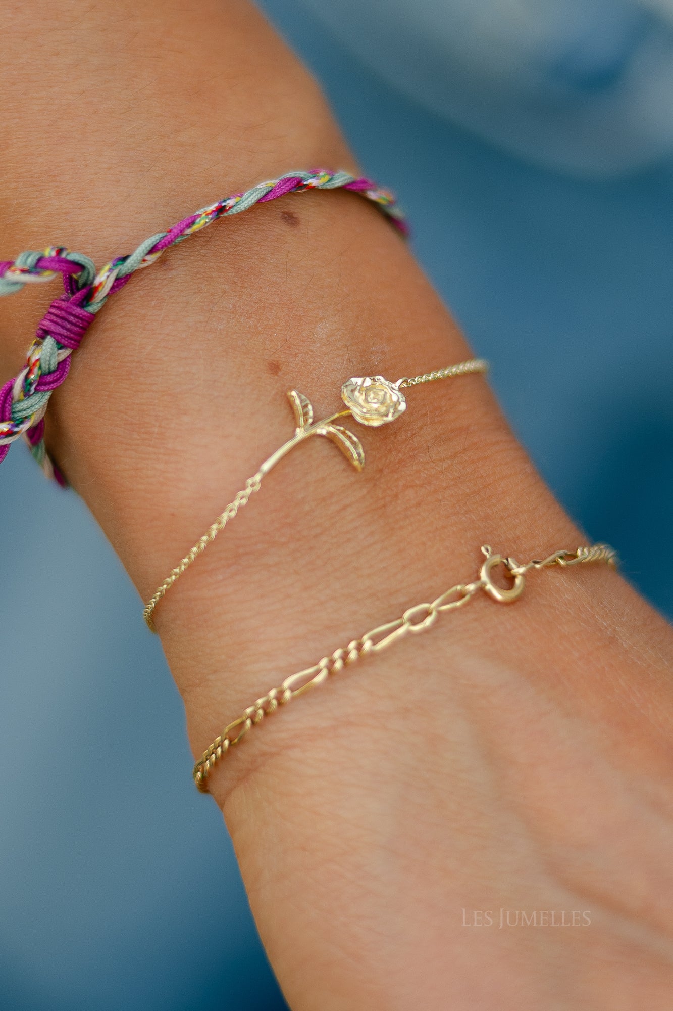 Honourable rose bracelet gold plated