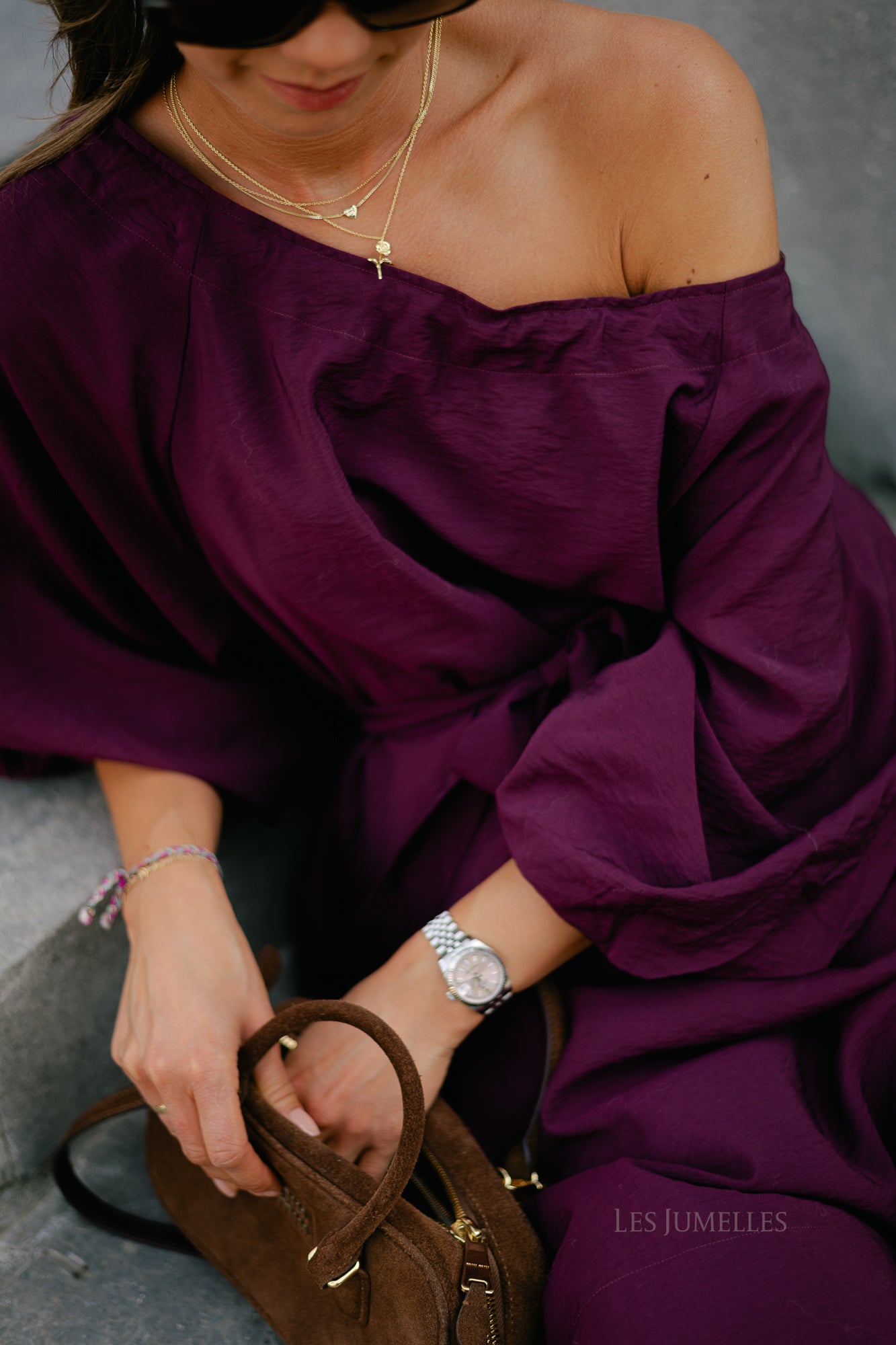 Honourable rose necklace gold plated