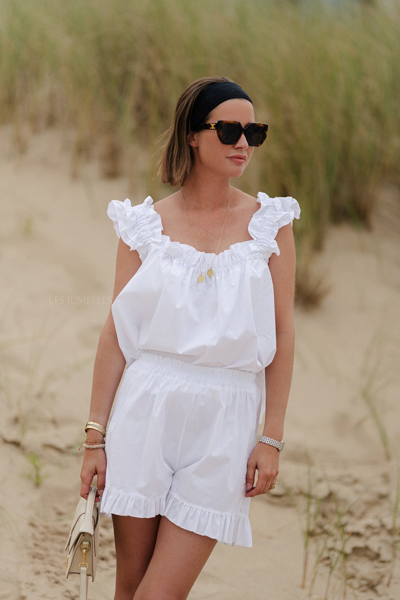 Coralie top white