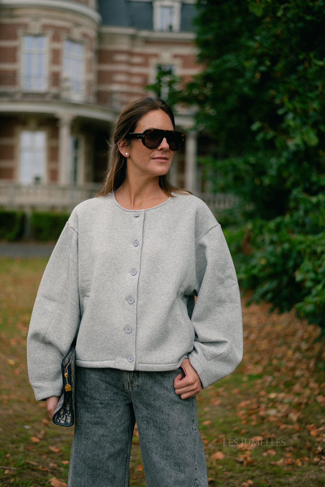 Jilian sweat jacket grey melange