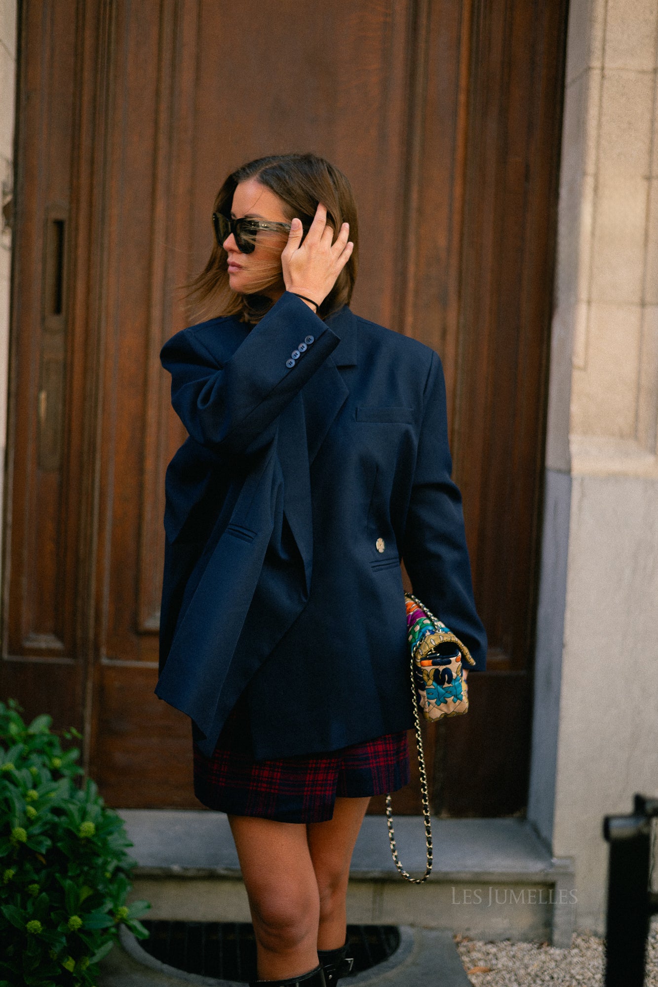 Chloe oversized blazer midnight blue