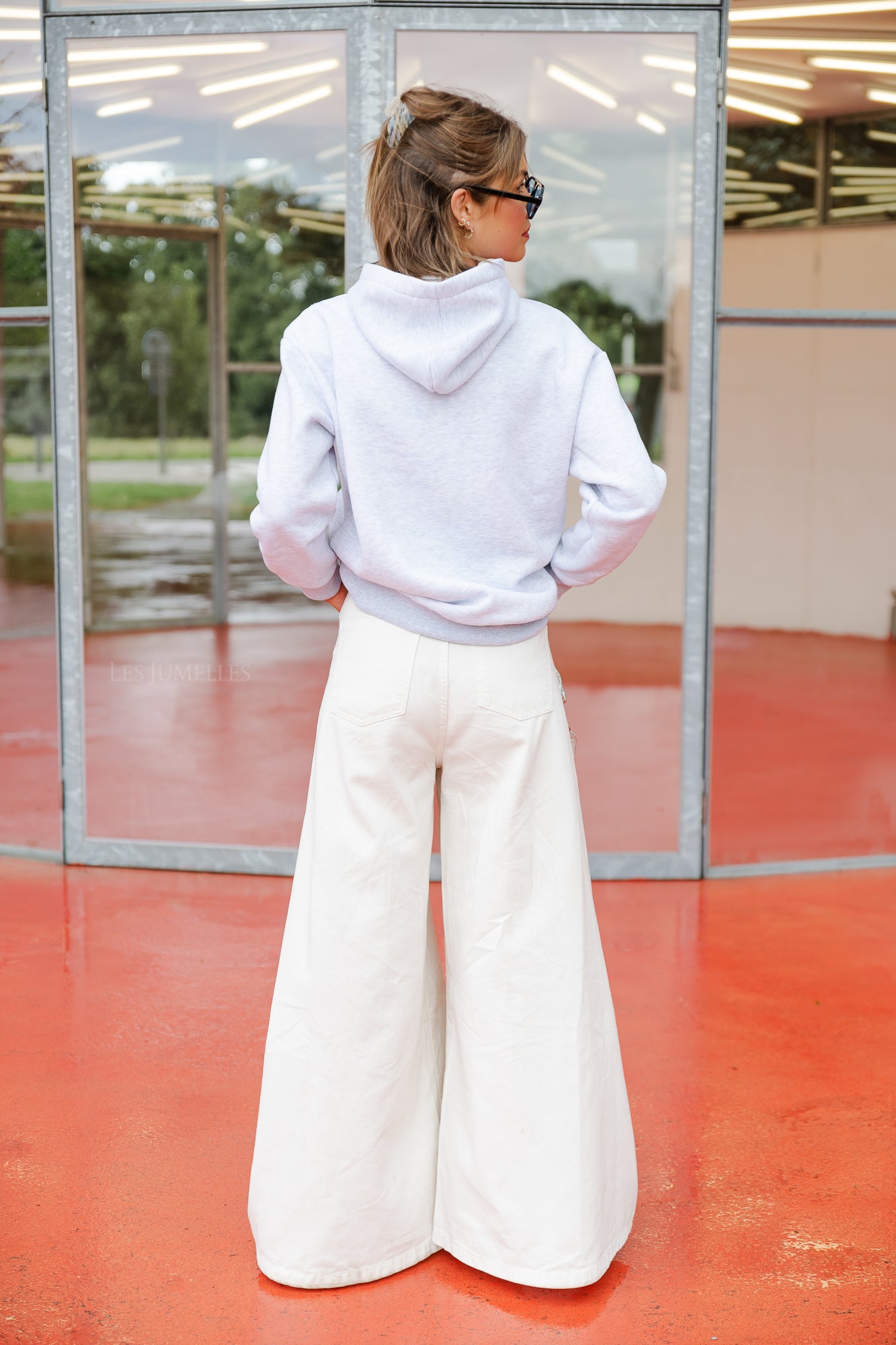<tc>Sweat à capuche USA gris clair</tc>