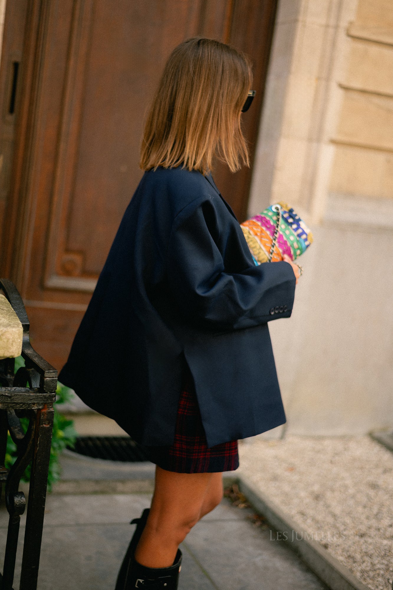 Chloe oversized blazer midnight blue