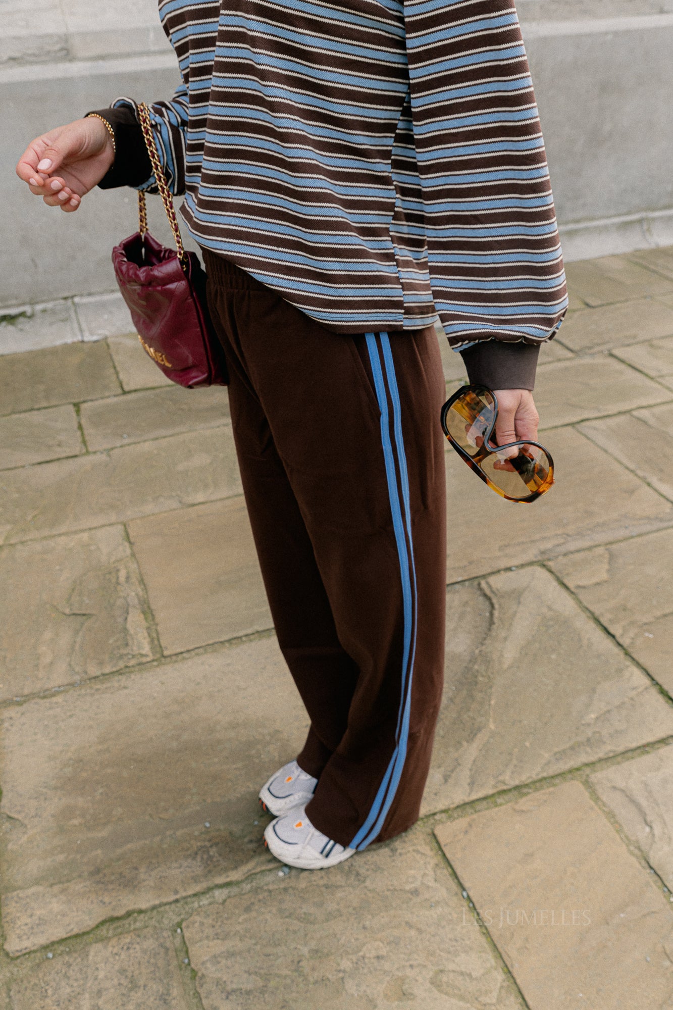 Isla track pants chocolate brown