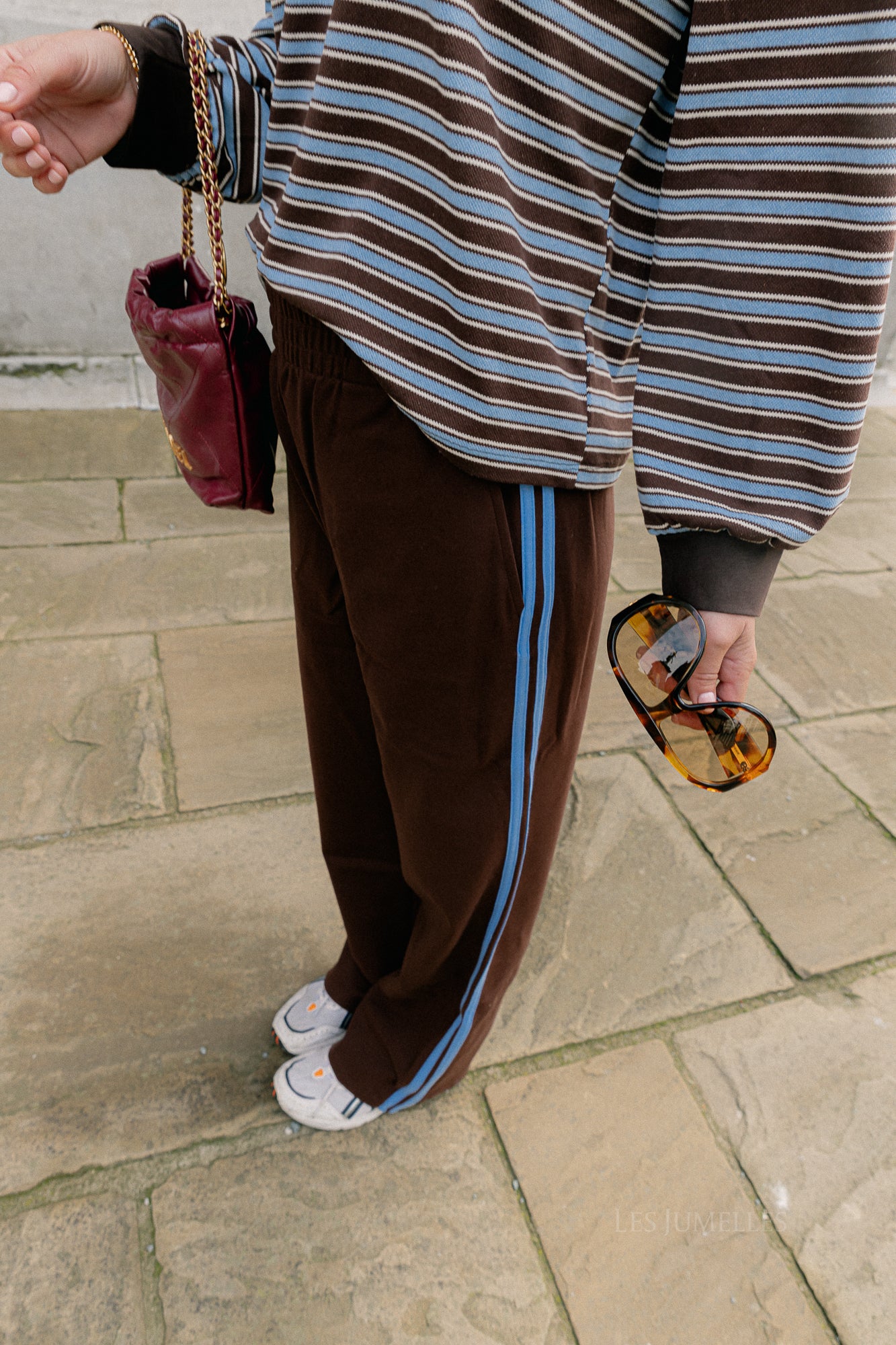 Isla track pants chocolate brown