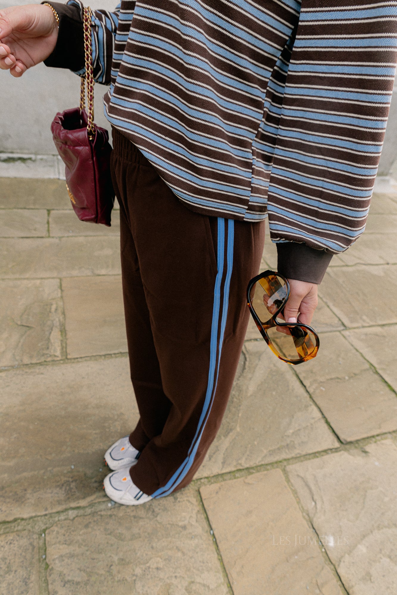 Isla track pants chocolate brown