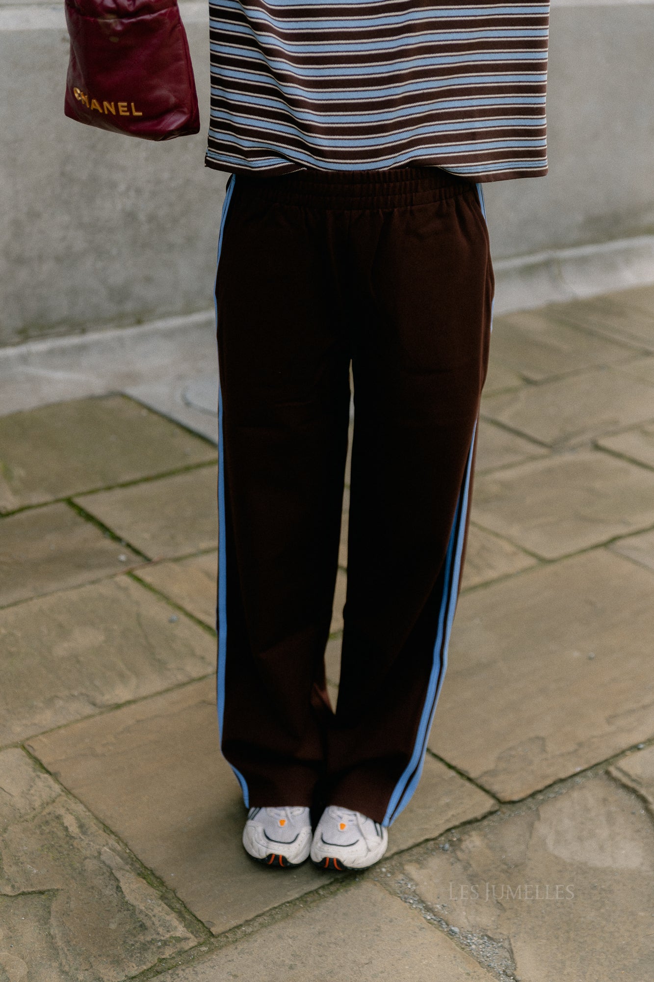 Isla track pants chocolate brown