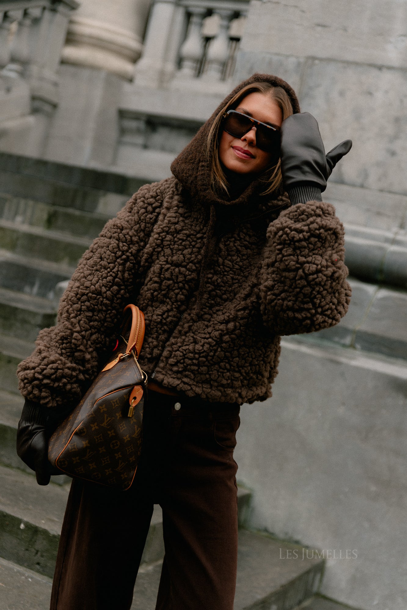 VIFiola L/S short jacket coffee bean
