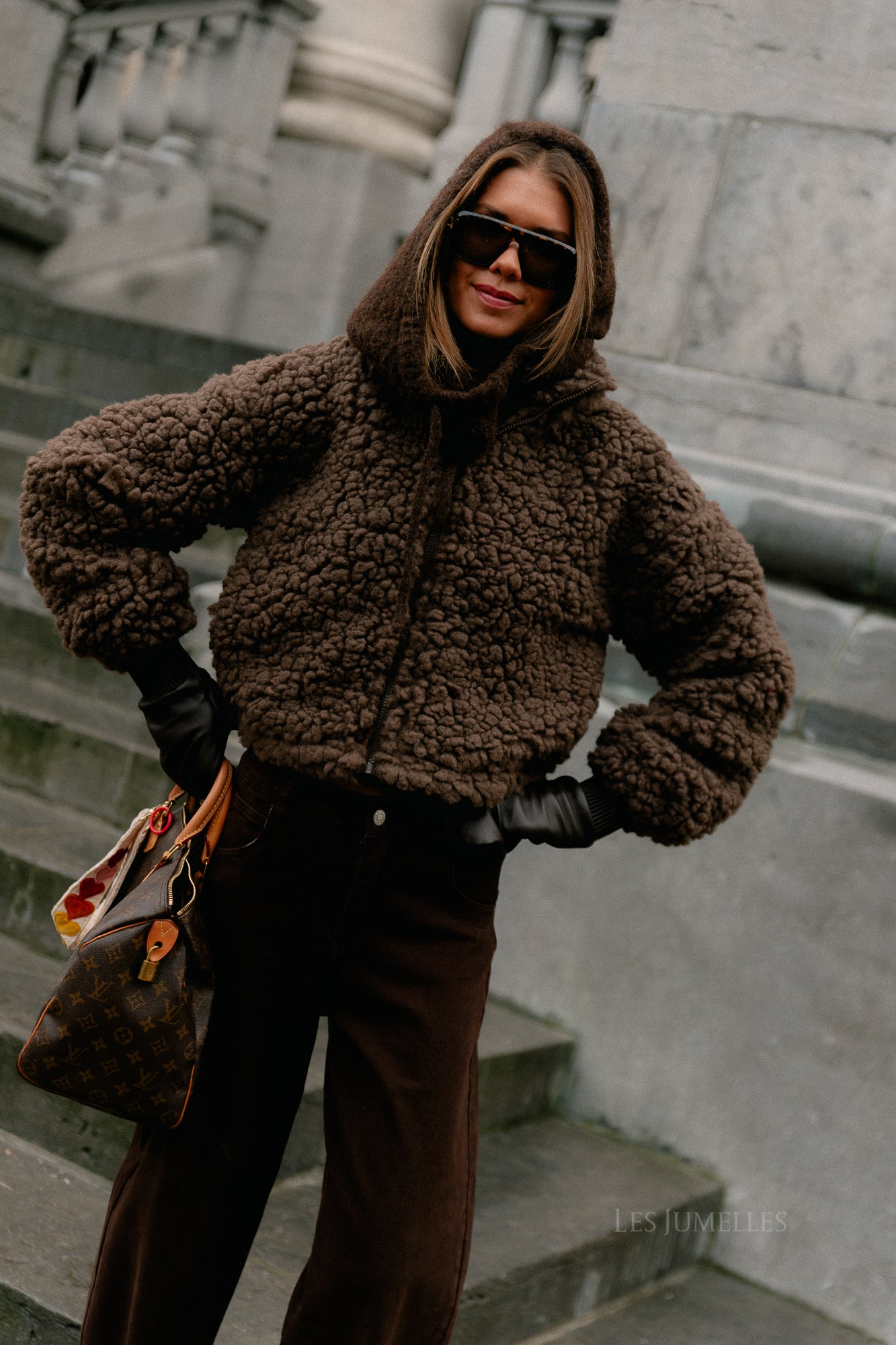 VIFiola L/S short jacket coffee bean