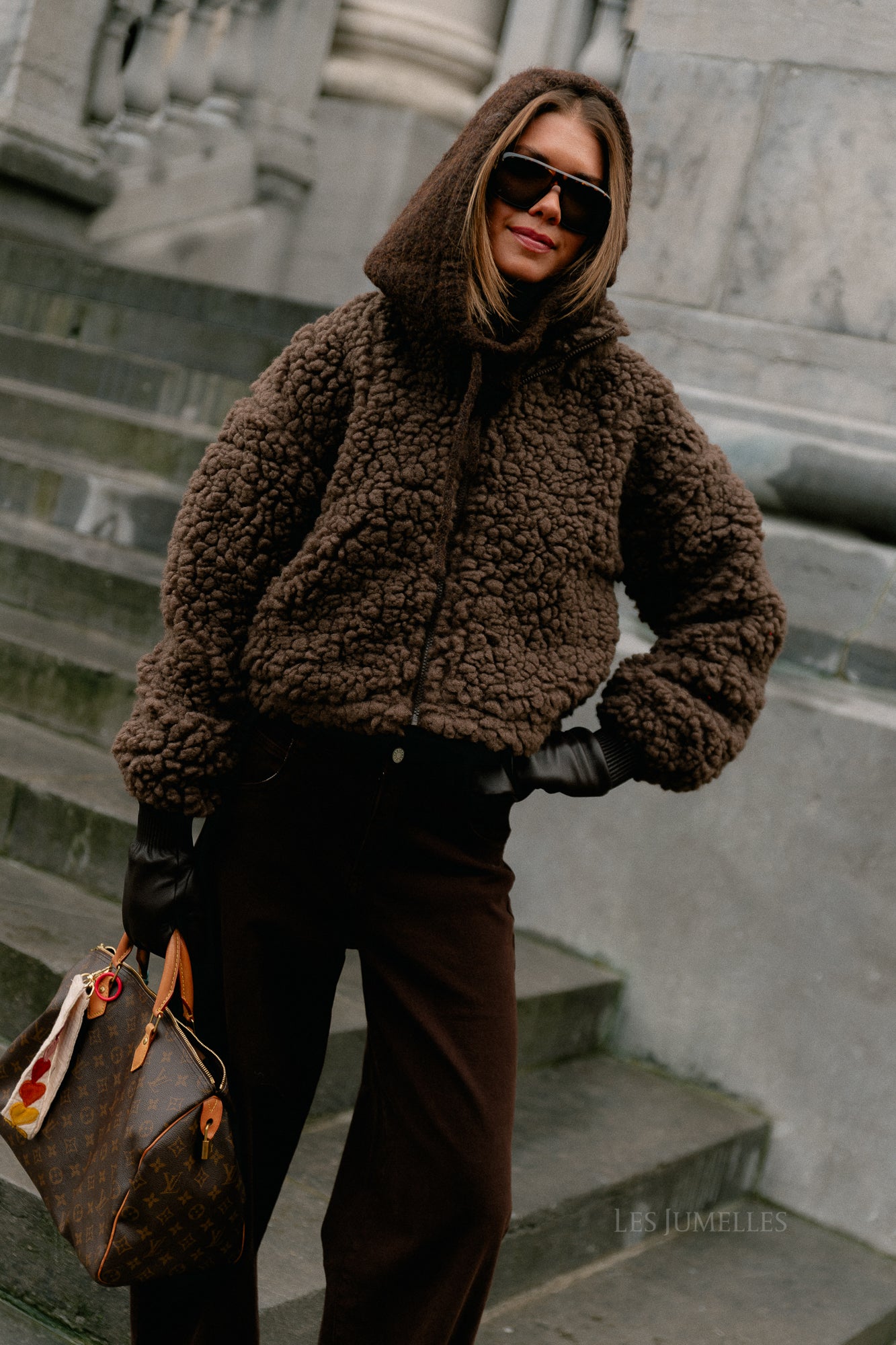 VIFiola L/S short jacket coffee bean